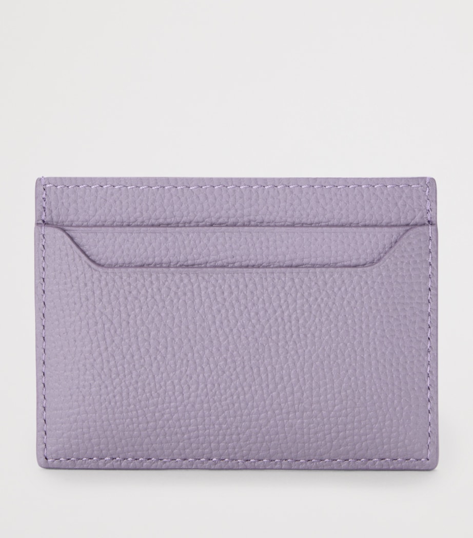 Leather Anagram Card Holder DIRTY MAUVE Image 3