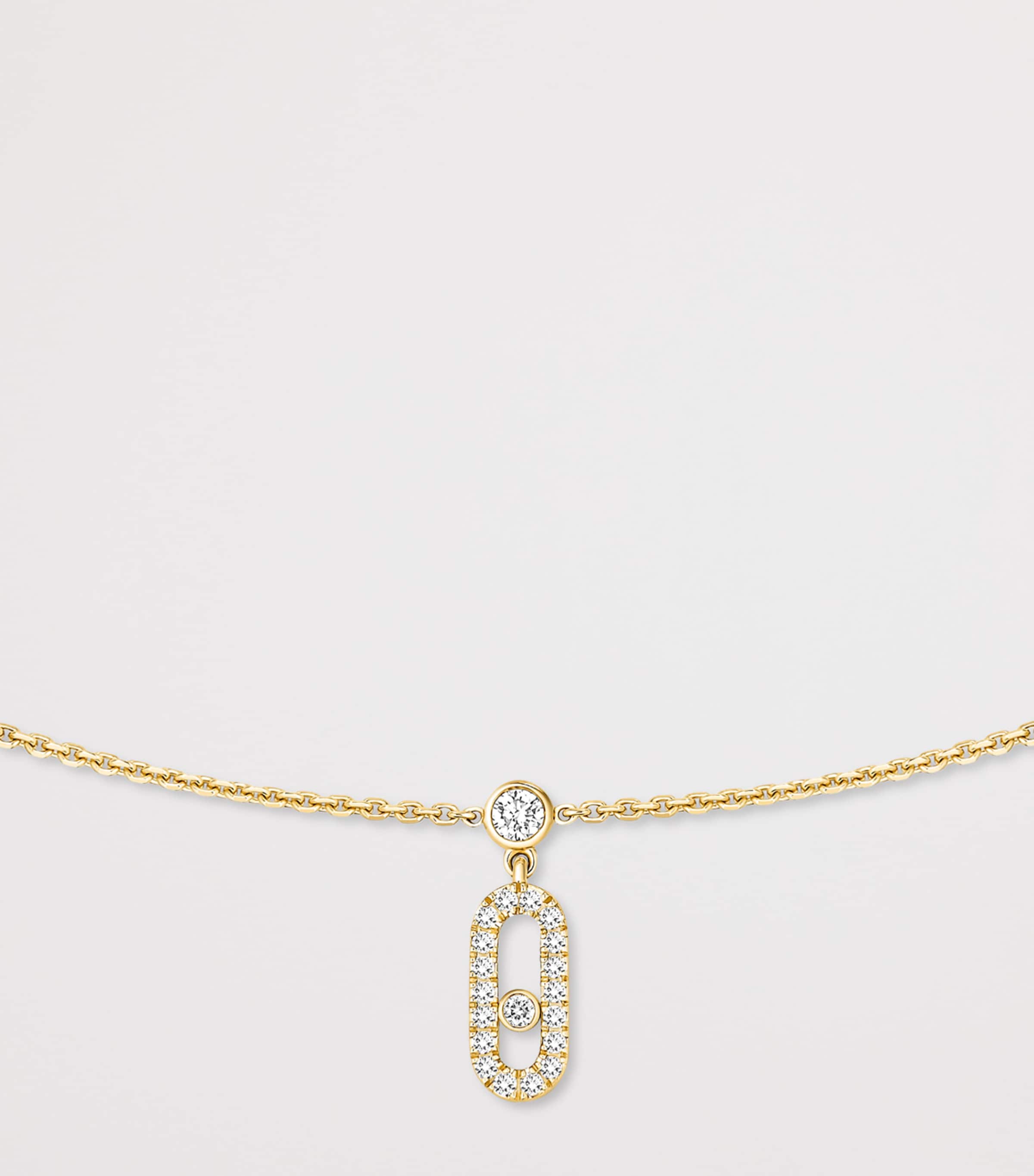 Messika Move Uno Yellow Gold and Diamond Pavé Necklace (0.61ct) Yellow Gold Image 3