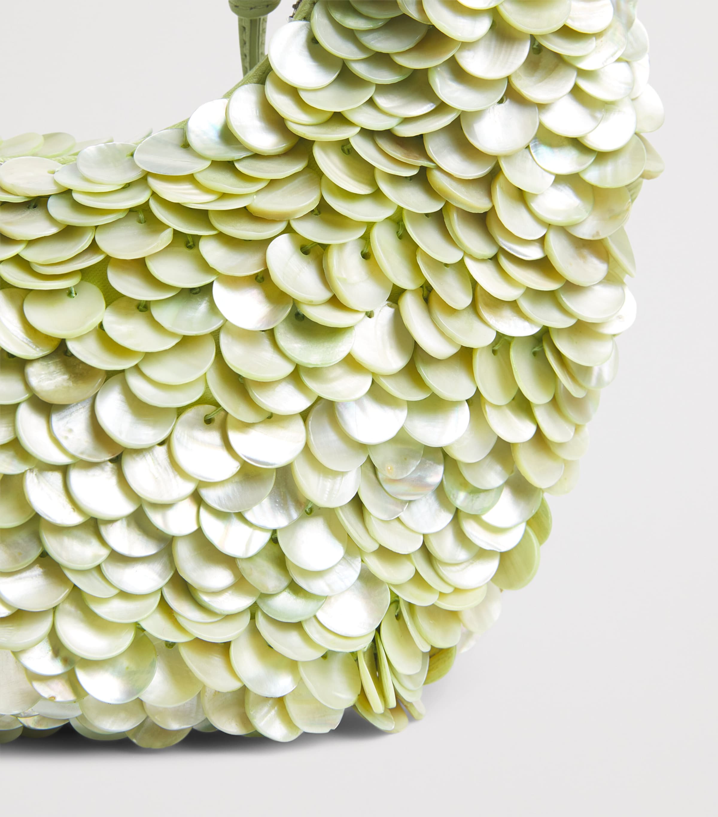 STAUD Green Embellished Reef Top-Handle Bag | Harrods US