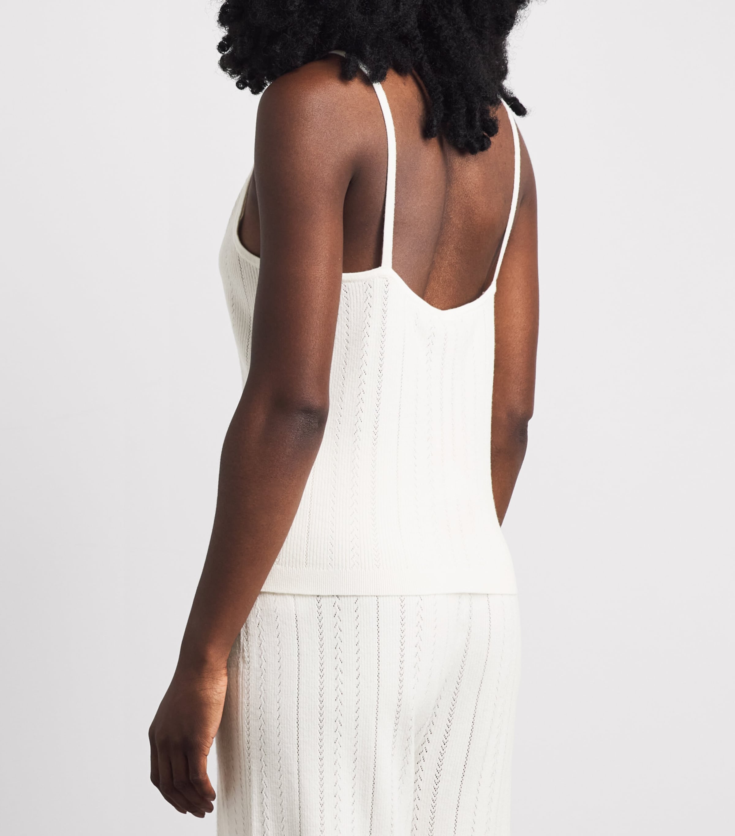 Eberjey Womens Pointelle Tank Top Ivory Image 5