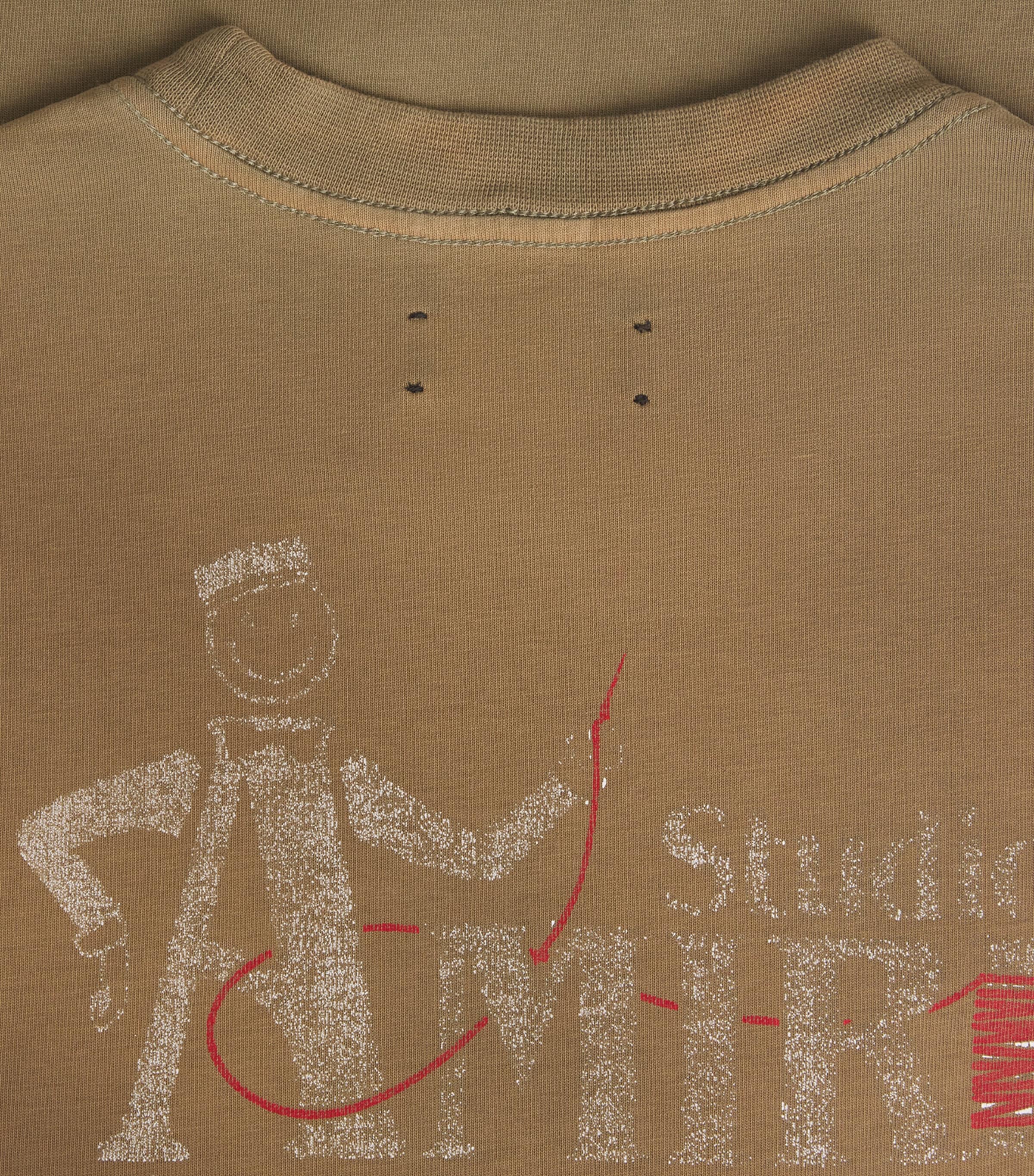AMIRI Mens Cotton Studio Print T-Shirt Camel Image 6