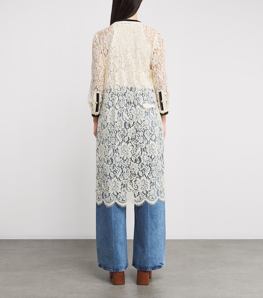 Lace Whisper Longline Cardigan ECRU ECRU Image 4