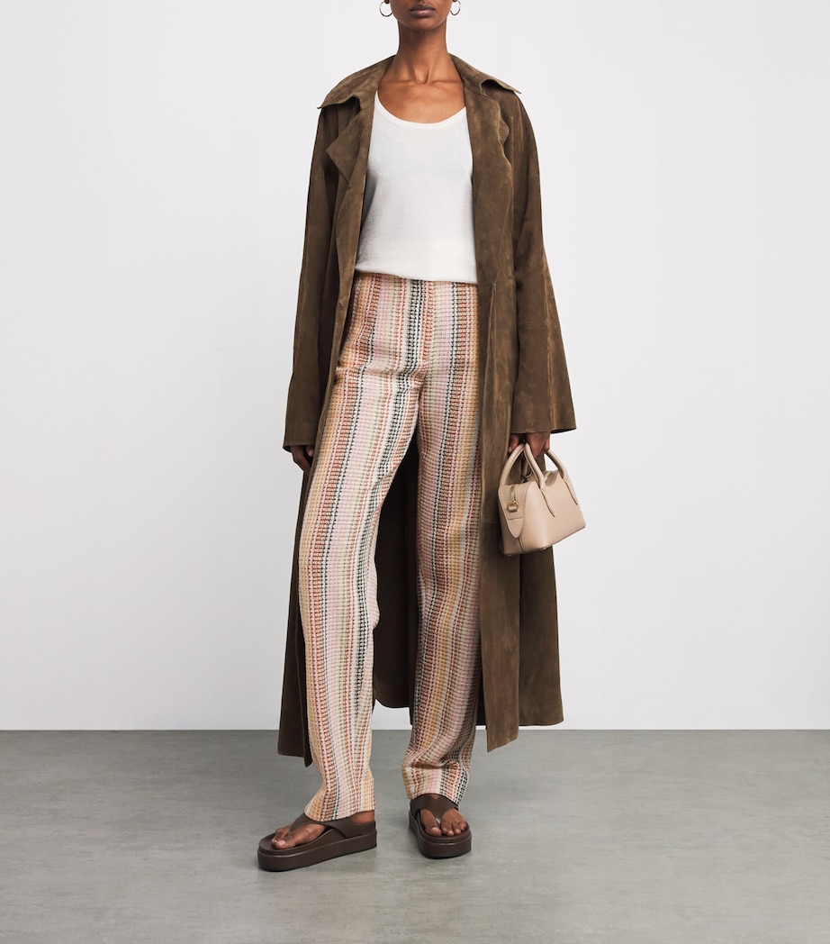 Cotton-Blend Stripe Straight Trousers S80CT MULTICOLOR Image 2