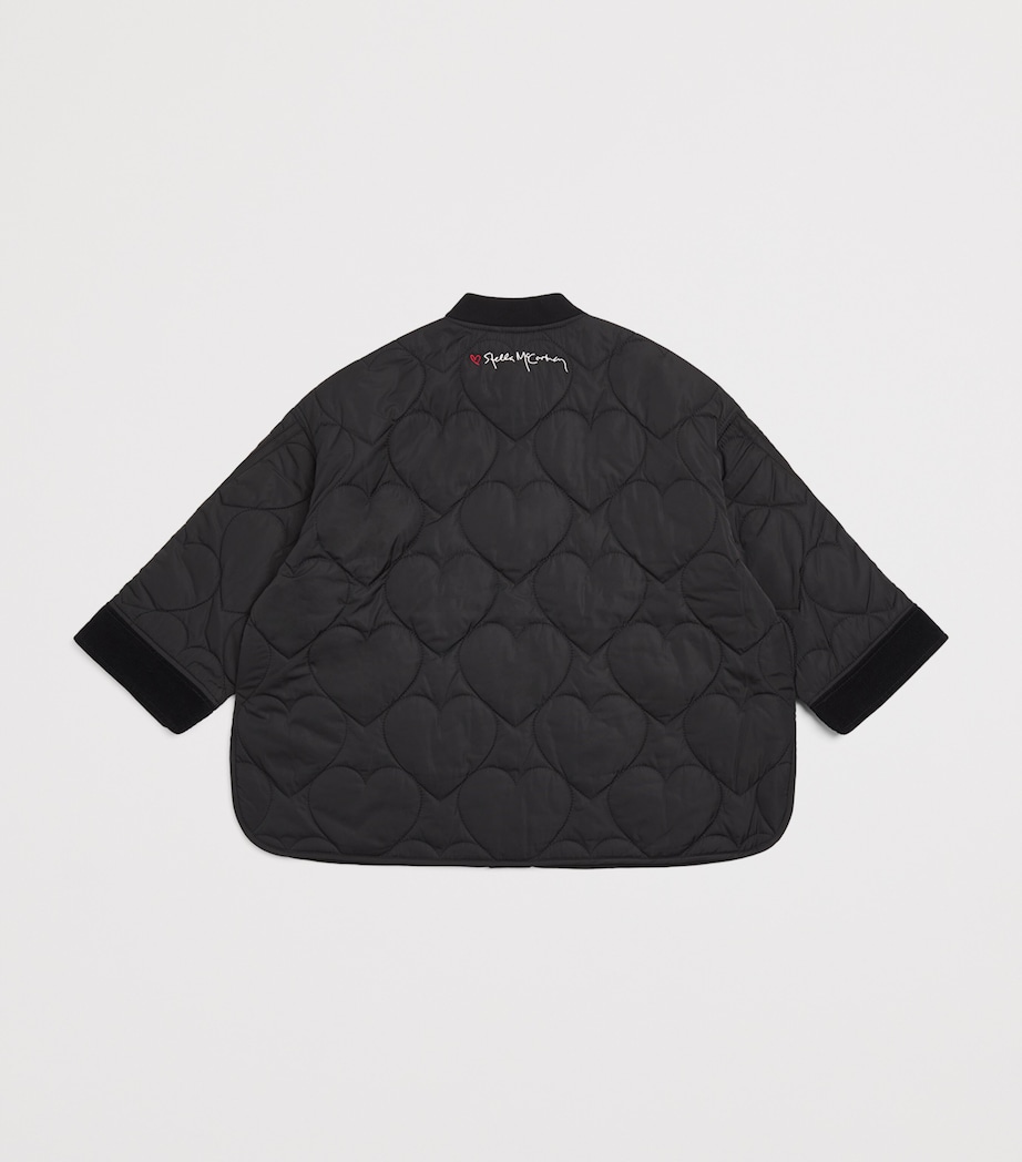 Heart Quilted Jacket (3-14+ Years) 930BLACK Image 2