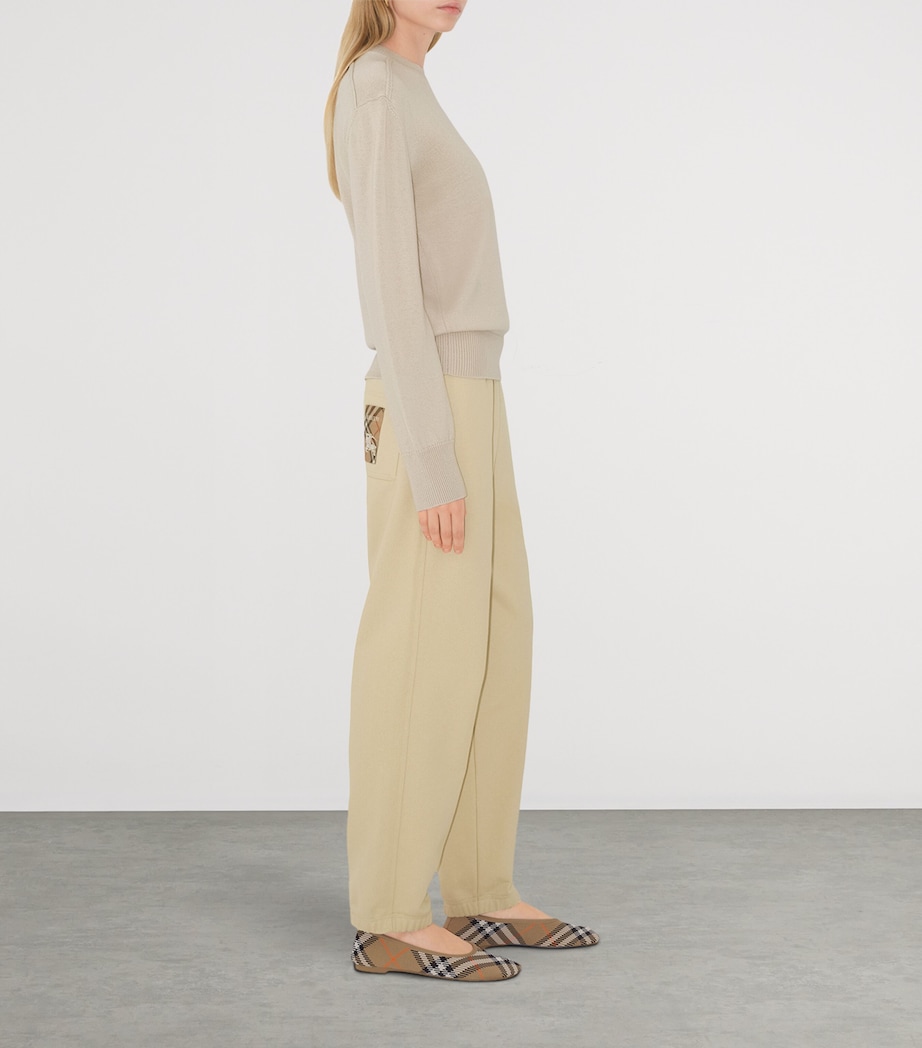 Check Label Sweatpants NUTMEG Image 6