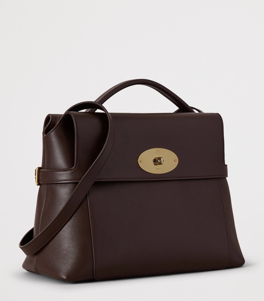 Mulberry Leather Stevie Top-Handle Bag Ebony Image 2