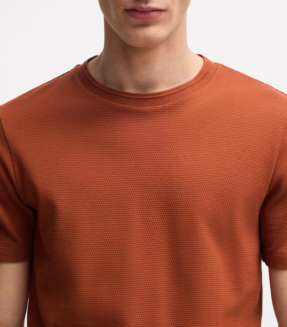 Cotton-Blend Bubble-Jacquard T-Shirt 806 Image 4