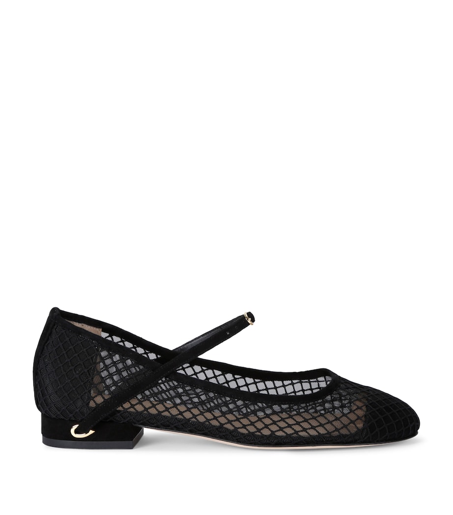 Suede Paolo Ballet Flats BLACK Image 1