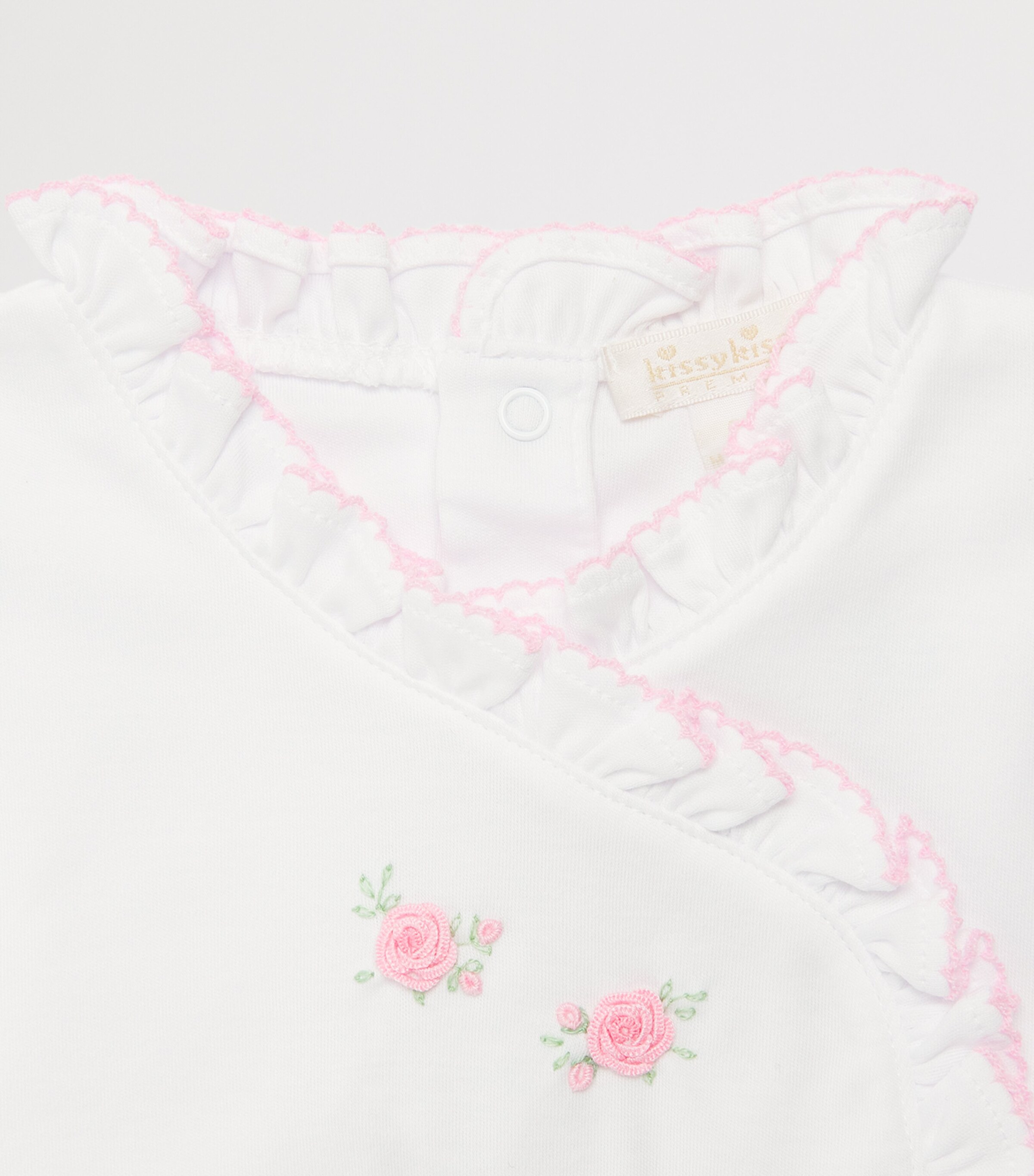 Kissy Kissy Pima Cotton Cottage Roses All-In-One (0-18 Months) White/pink Image 3