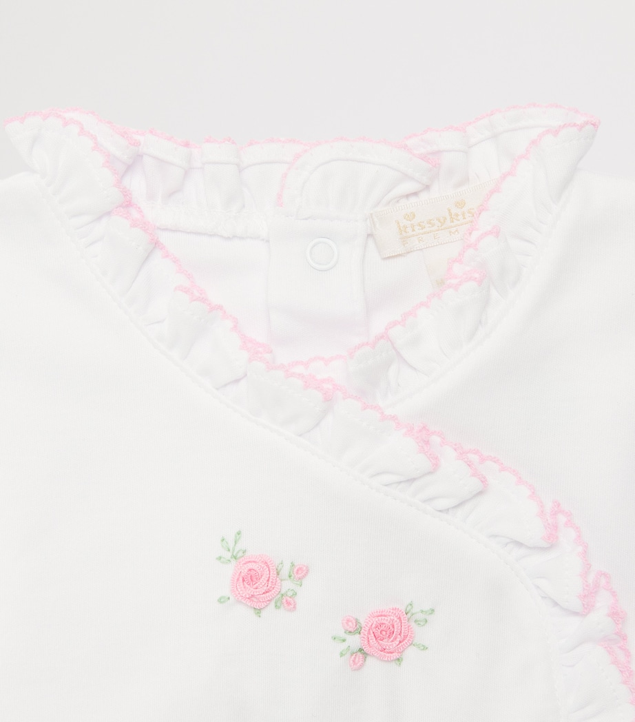 Kissy Kissy Pima Cotton Cottage Roses All-In-One (0-18 Months) White/pink Image 3