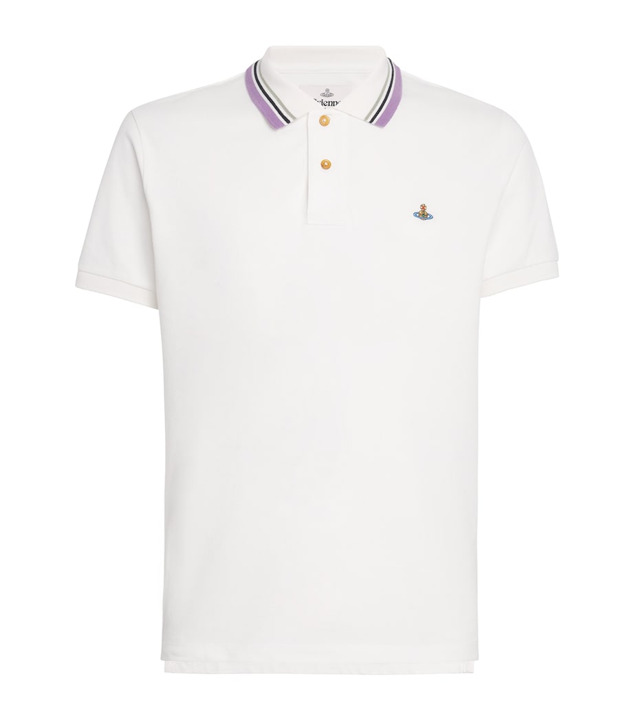Cotton Orb Polo Shirt A401 WHITE Image 1