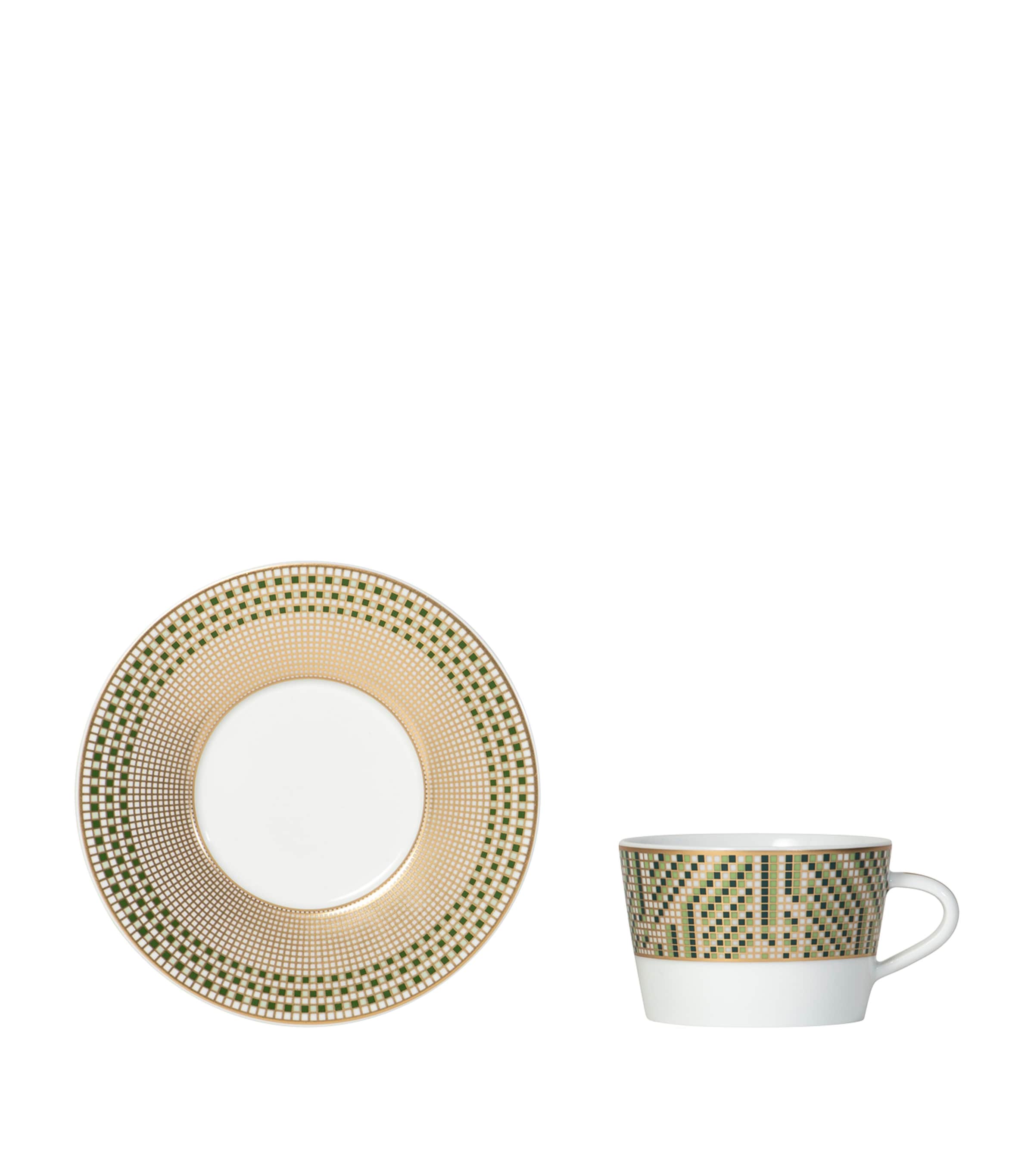 Bernardaud Porcelain Teacup and Saucer | Dining | Tableware | Tea Cups & Saucers | Designers | Bernardaud