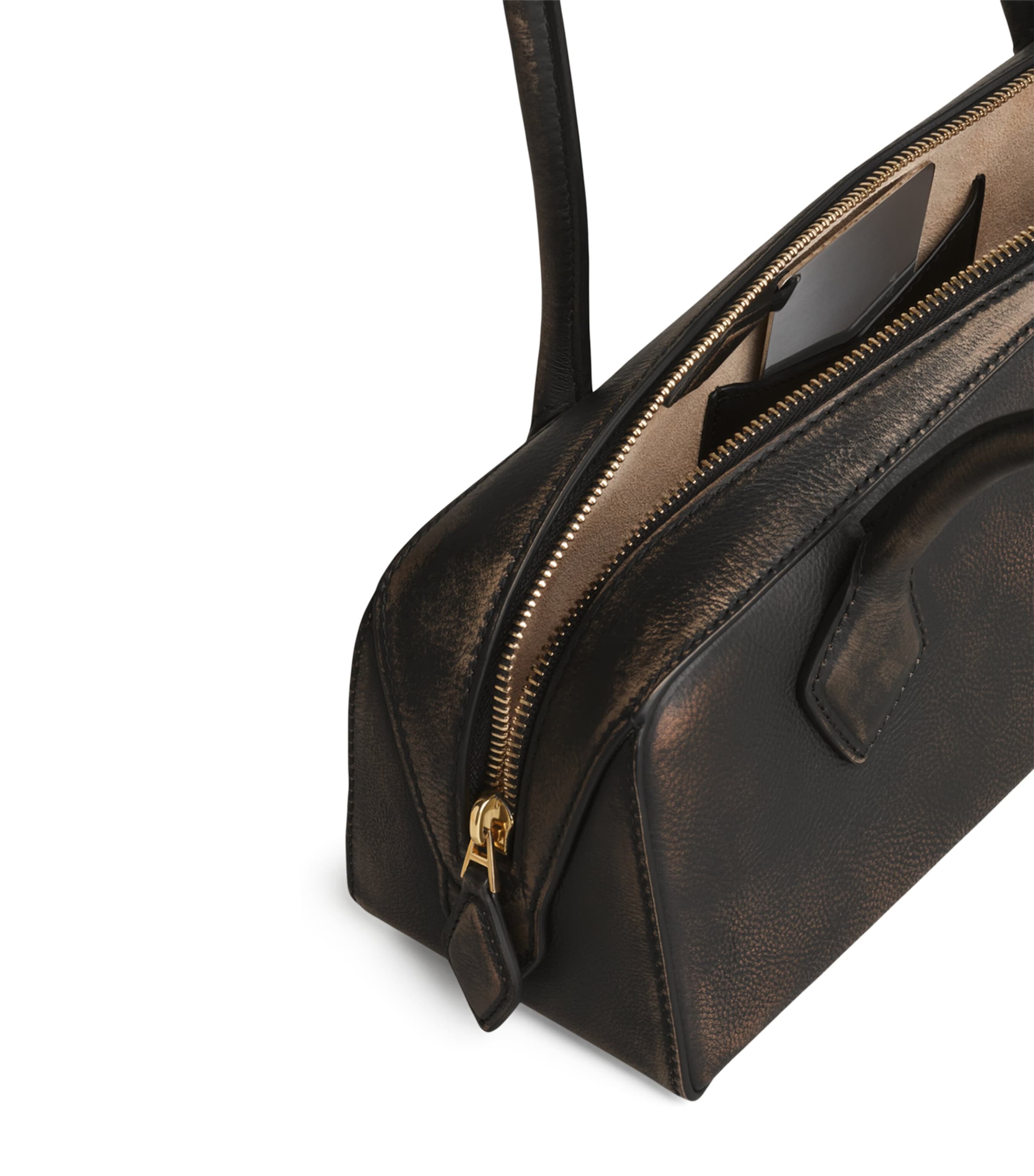 Alaïa Medium Leather Le Teckel Shoulder Bag Noir/argent Image 4