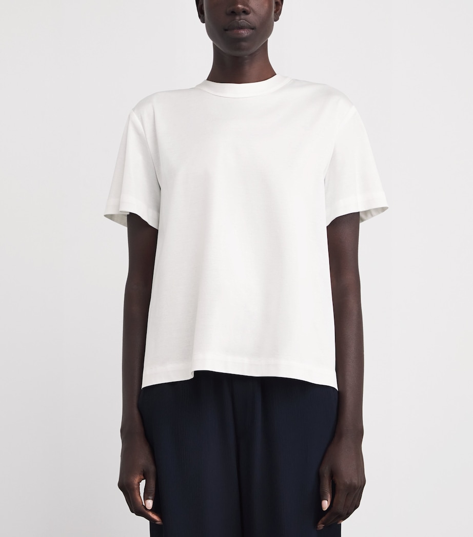 NOMADISSEM Womens Cotton Dente Blanche T-Shirt White Image 3