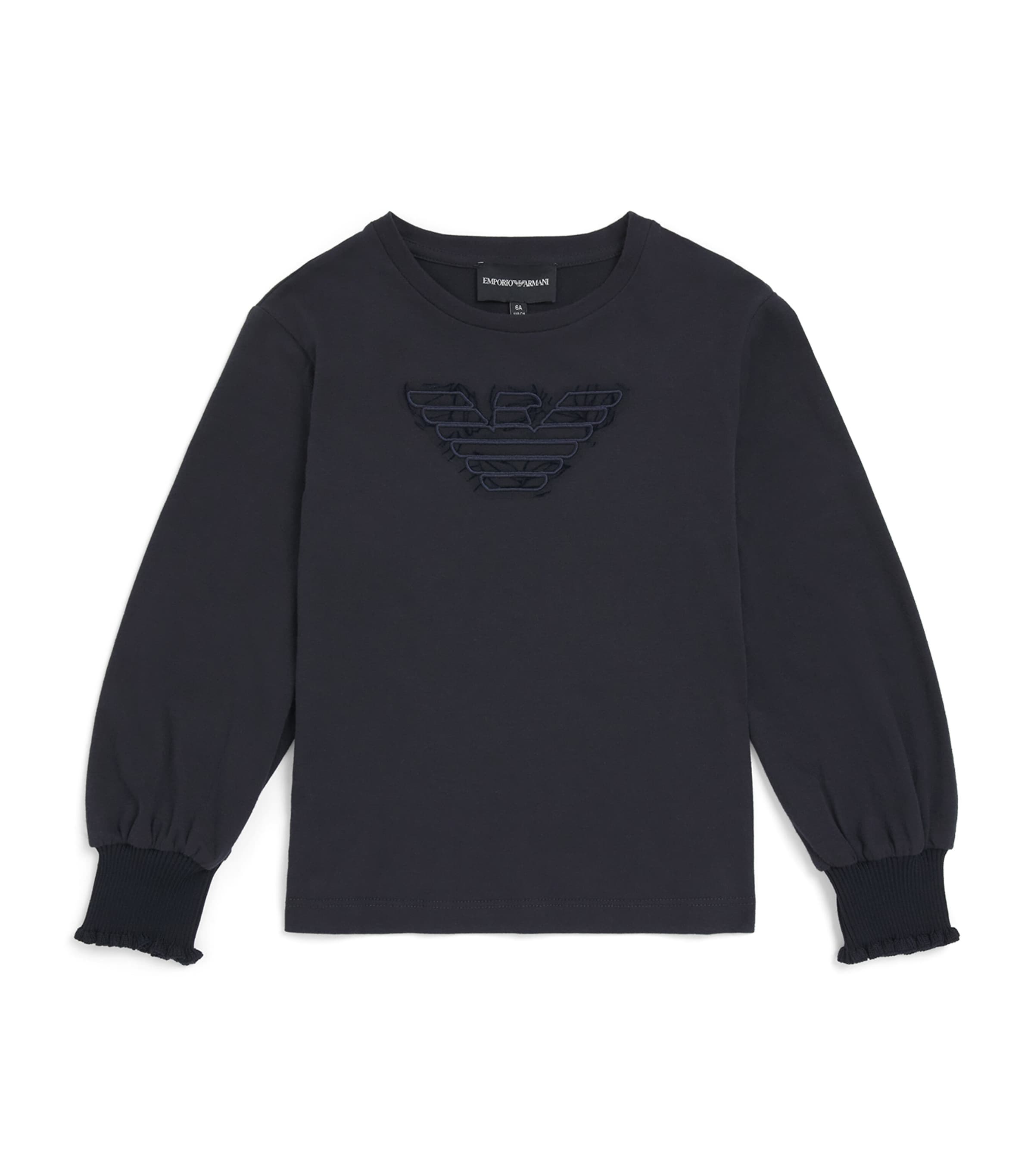 Emporio Armani Kids Jersey Logo Sweatshirt (4-14 Years) Iconico Blu Nvy Image 1