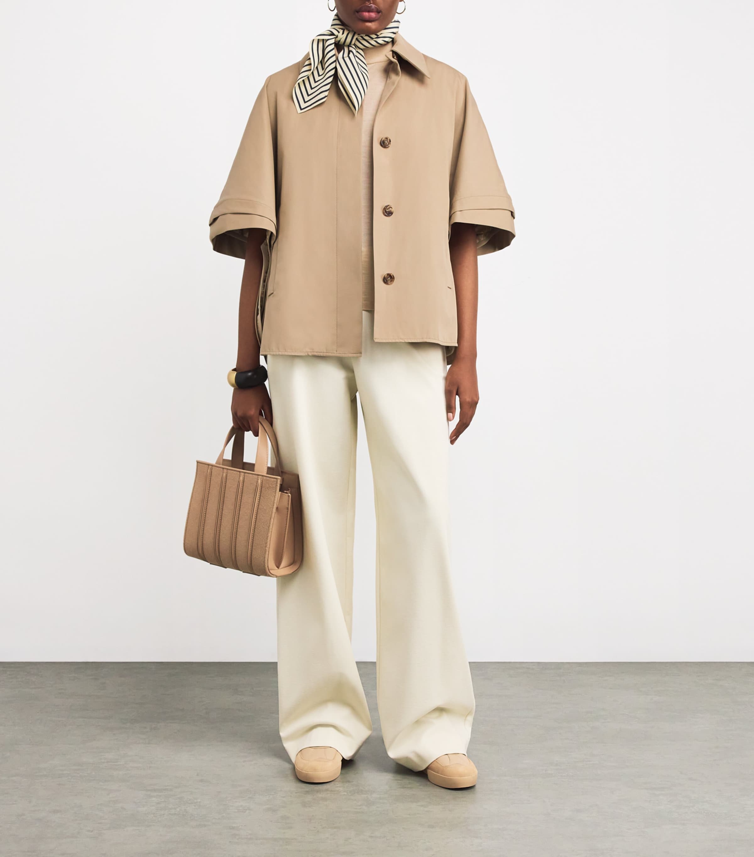 Max Mara Cotton Gabardine Cape | Harrods US
