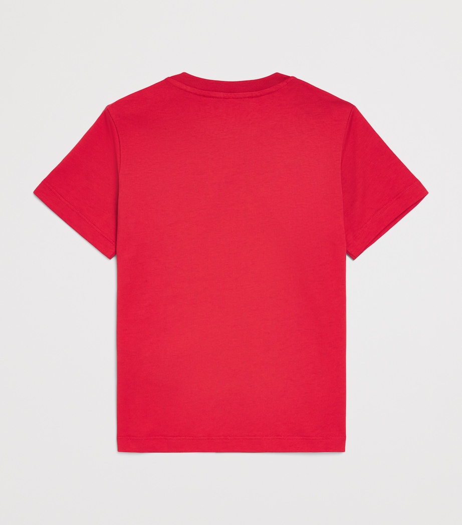 Balmain Kids Cotton Logo T-Shirt (6-14 Years) Chili/nero Image 2