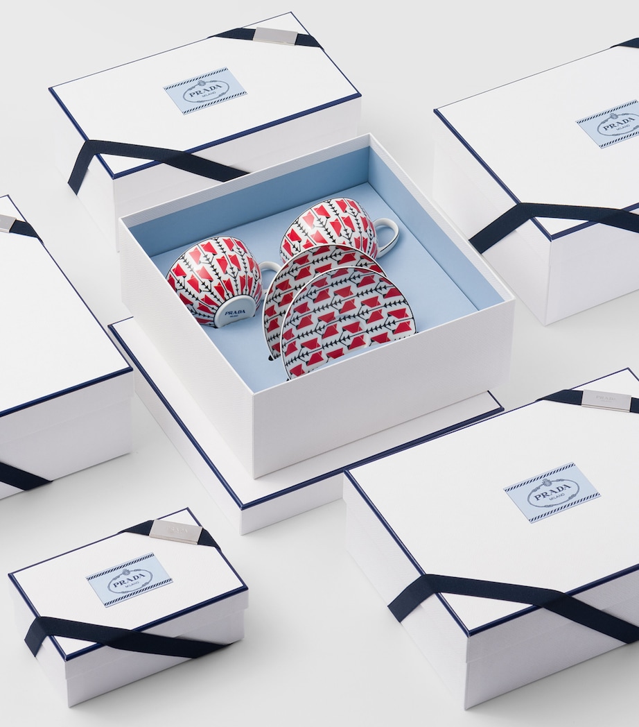 Porcelain Teacup and Saucer (Set of 2) F0DW8 Image 3