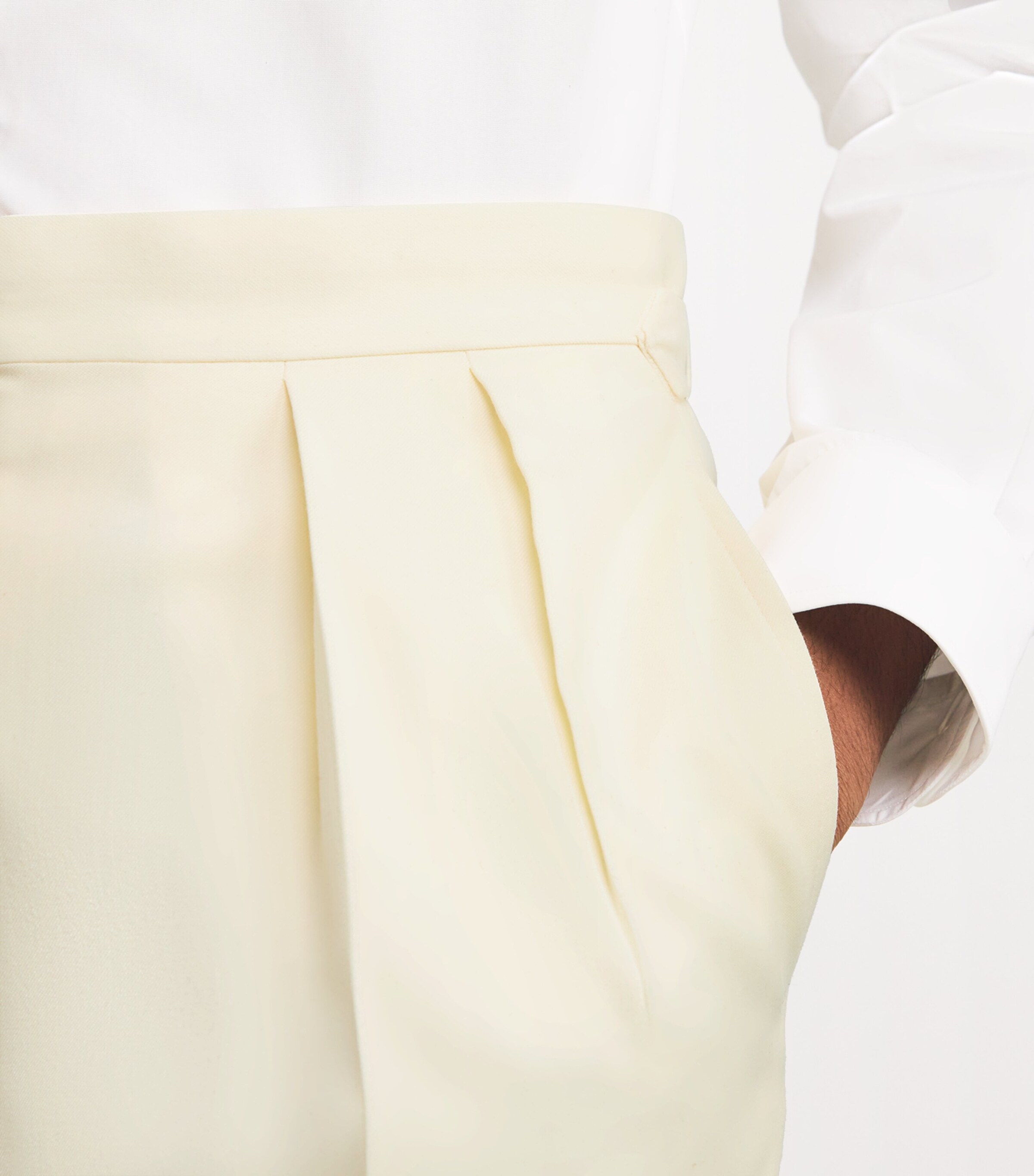 Wool Gregory Tailored Trousers CREAM Image 6