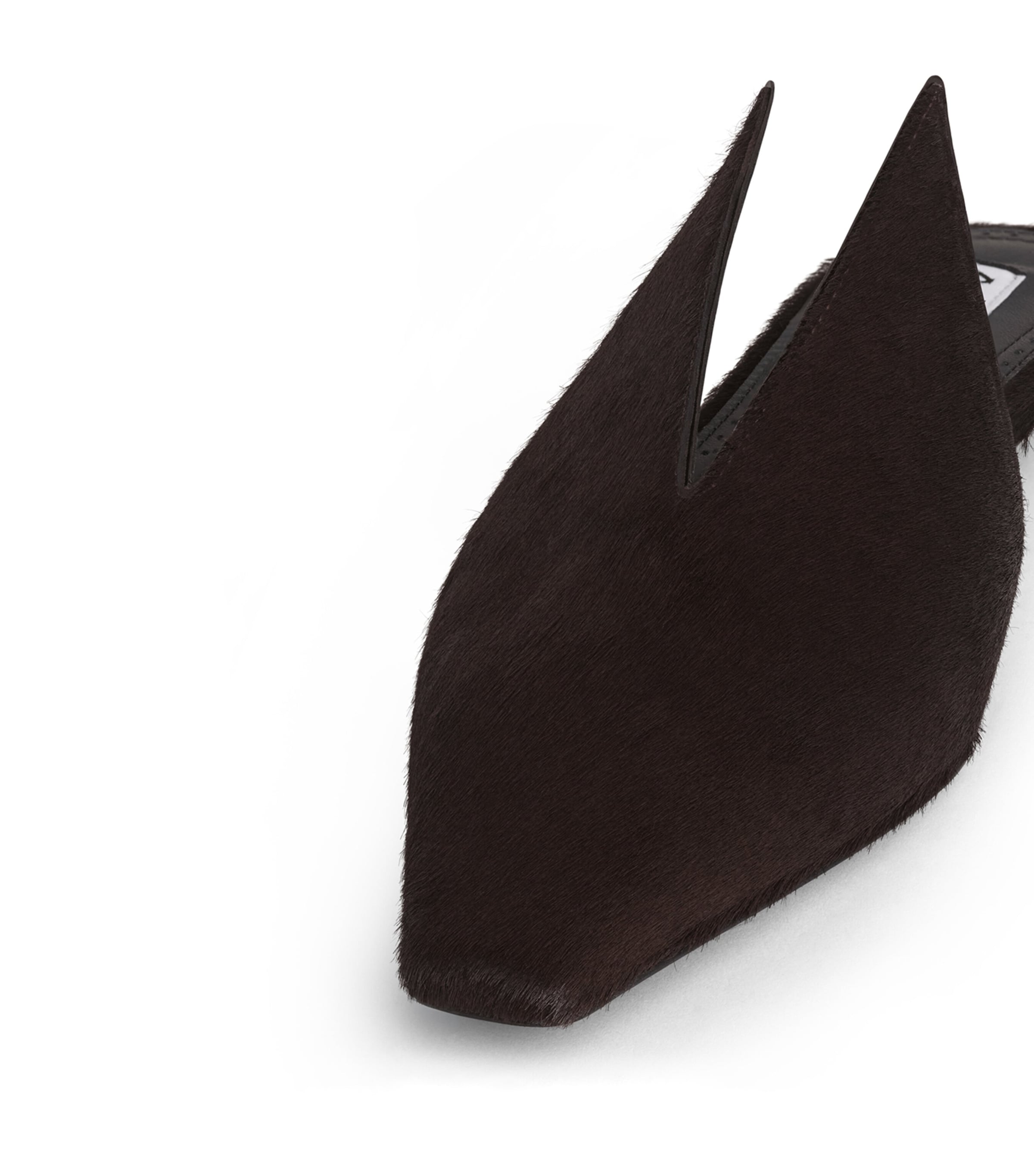 Alaïa Calf Hair Pointy Mules 25 Chocolate Image 4