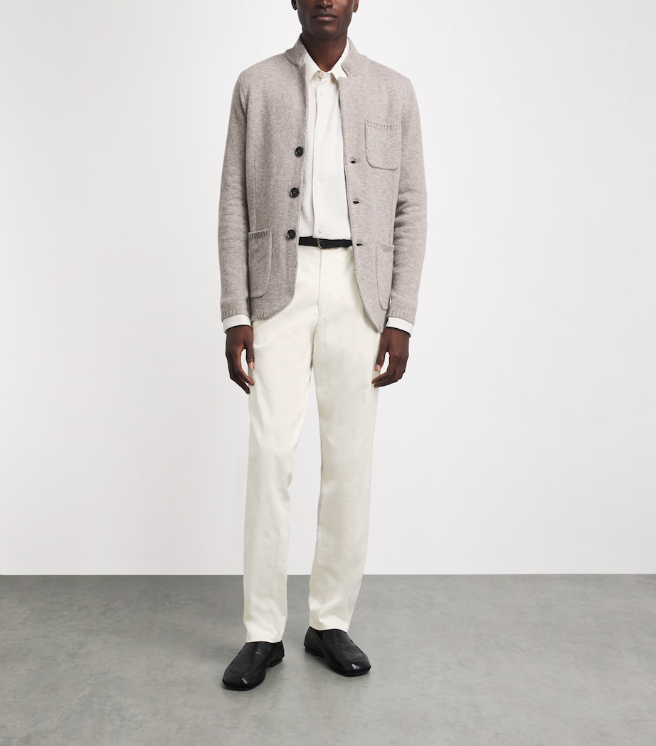 N.Peal Mens Stretch-Cotton Atrani Trousers White Image 2