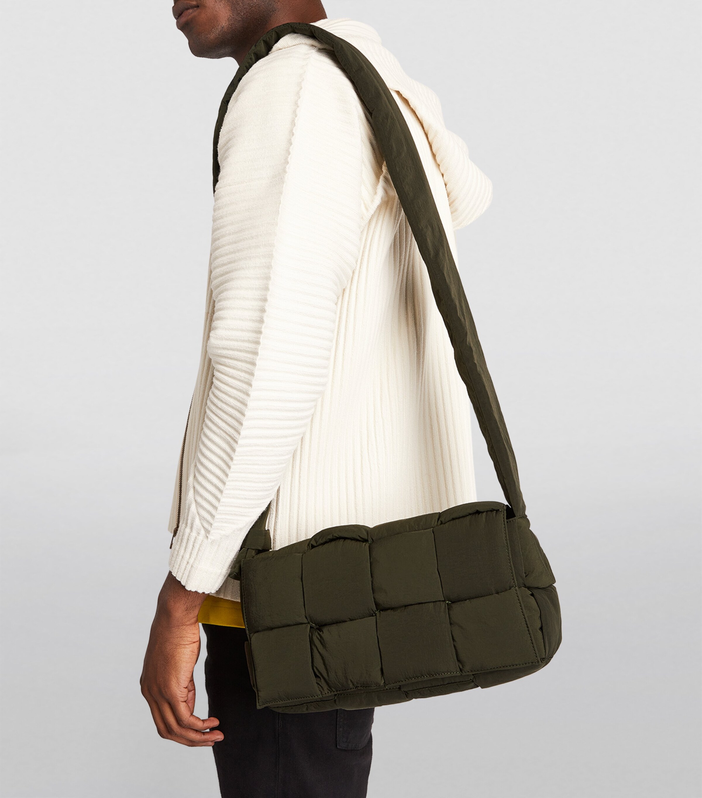 Bottega Veneta Green Padded Tech Cassette Cross-Body Bag | Harrods US