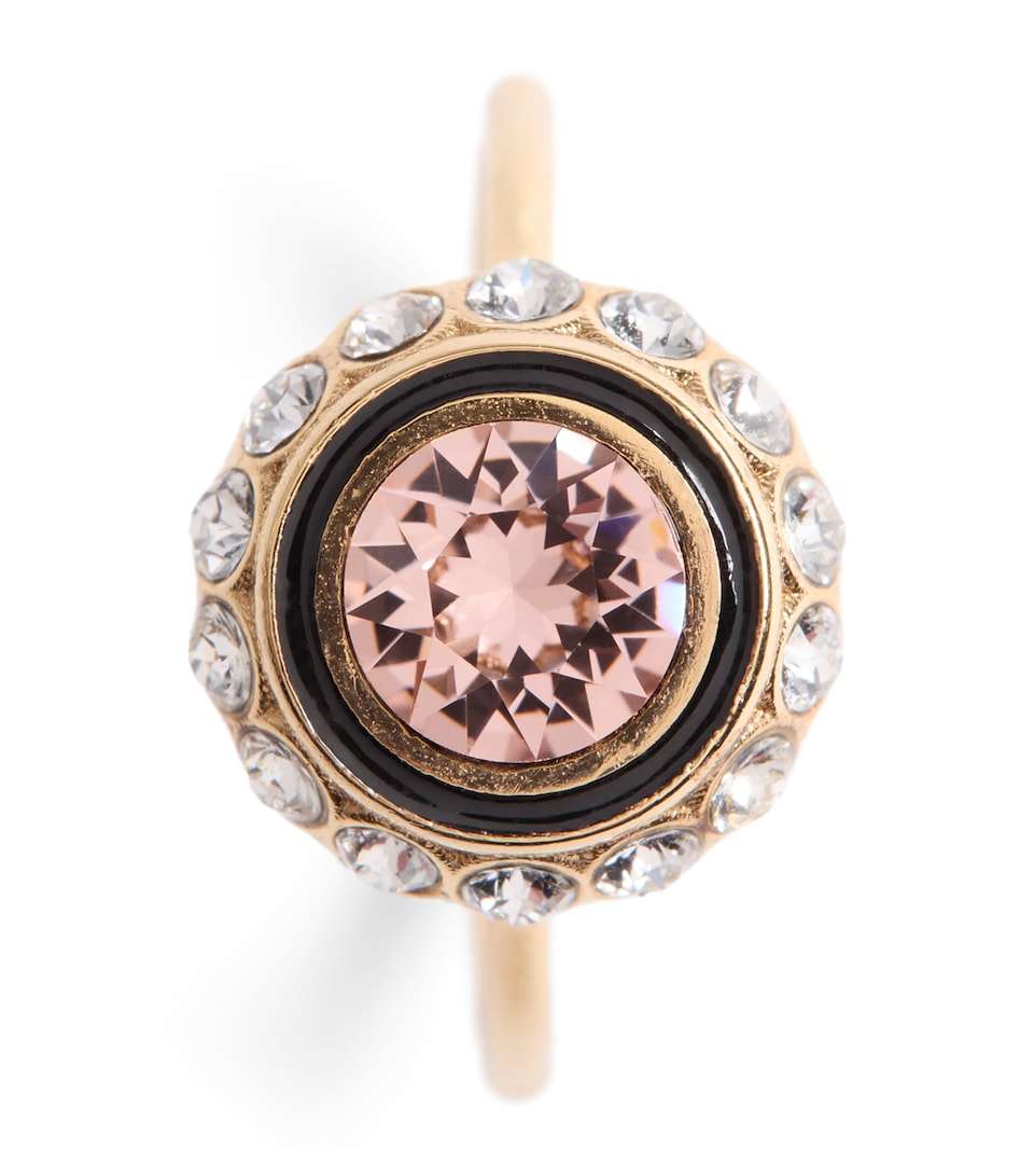Valentino Garavani Crystal VLogo Signature Ring Bue