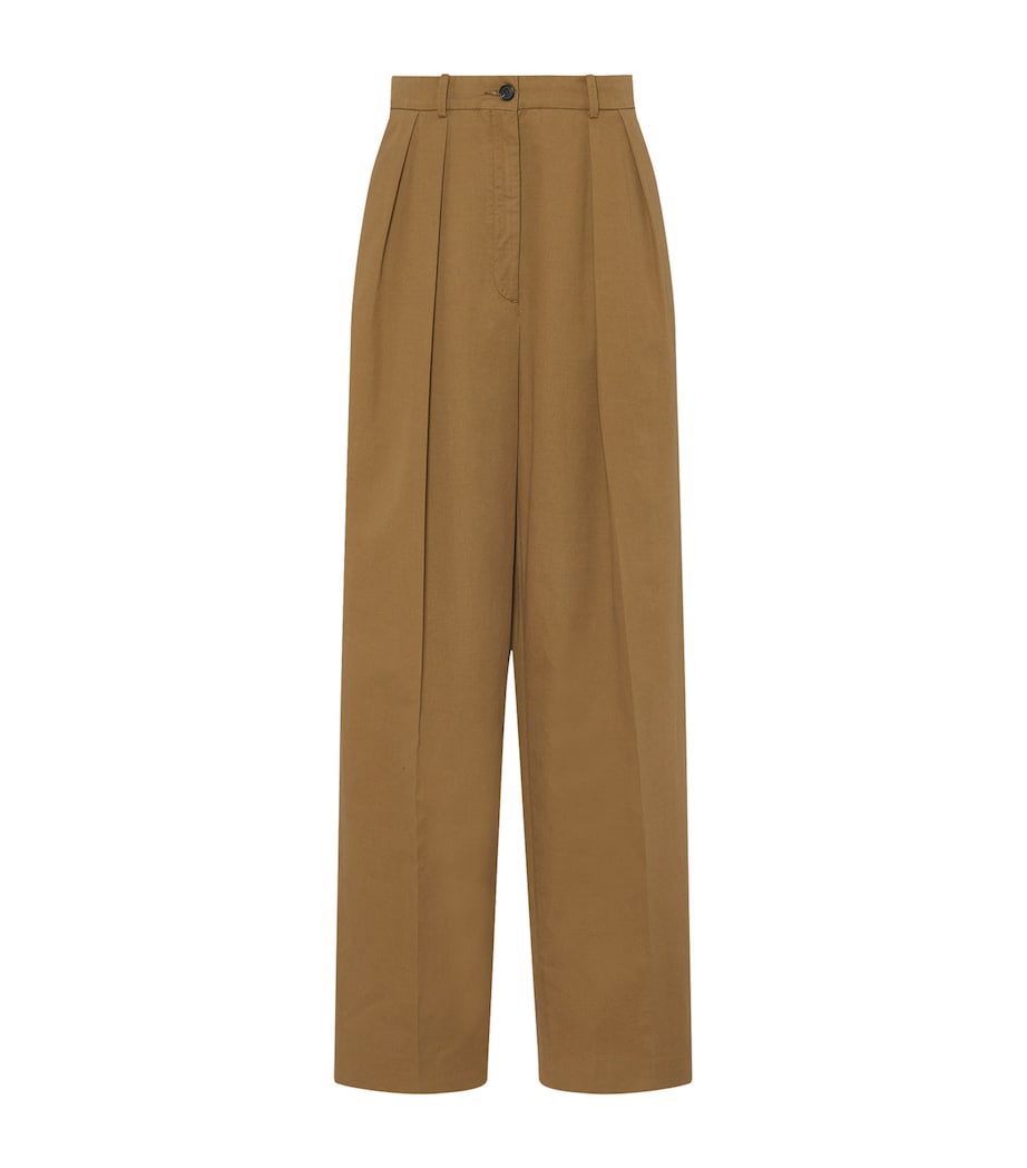 Igor Wide-Leg Tailored Trousers DARK SAND Image 1
