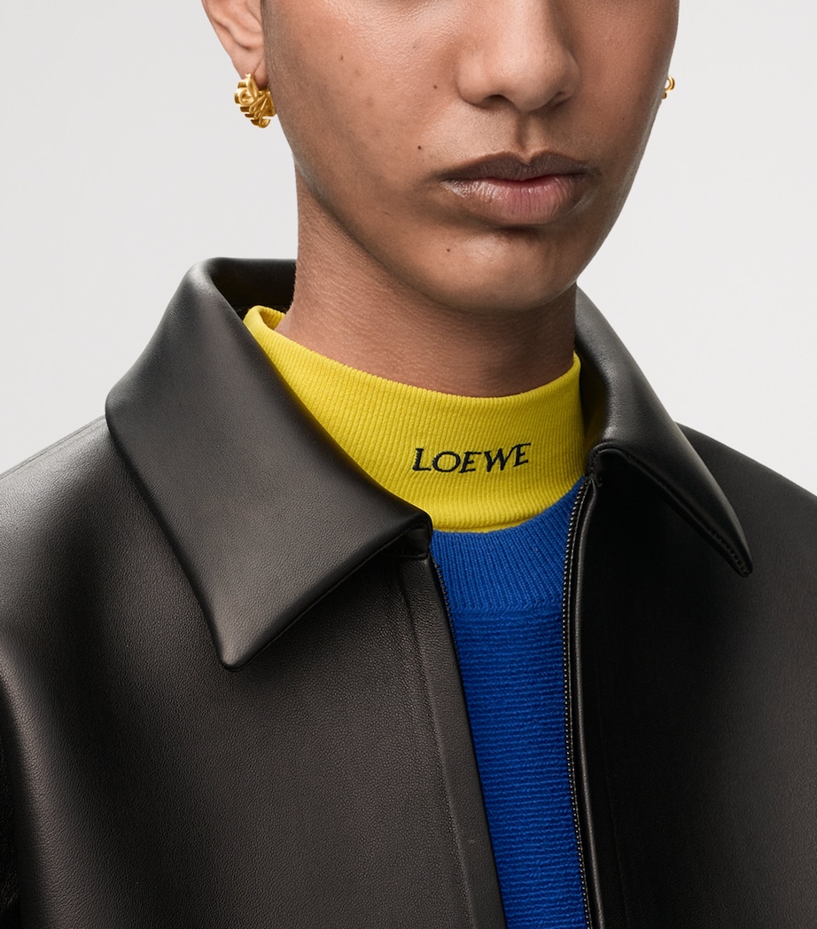 LOEWE Bombé Anagram Hoop Earrings Gold Image 2