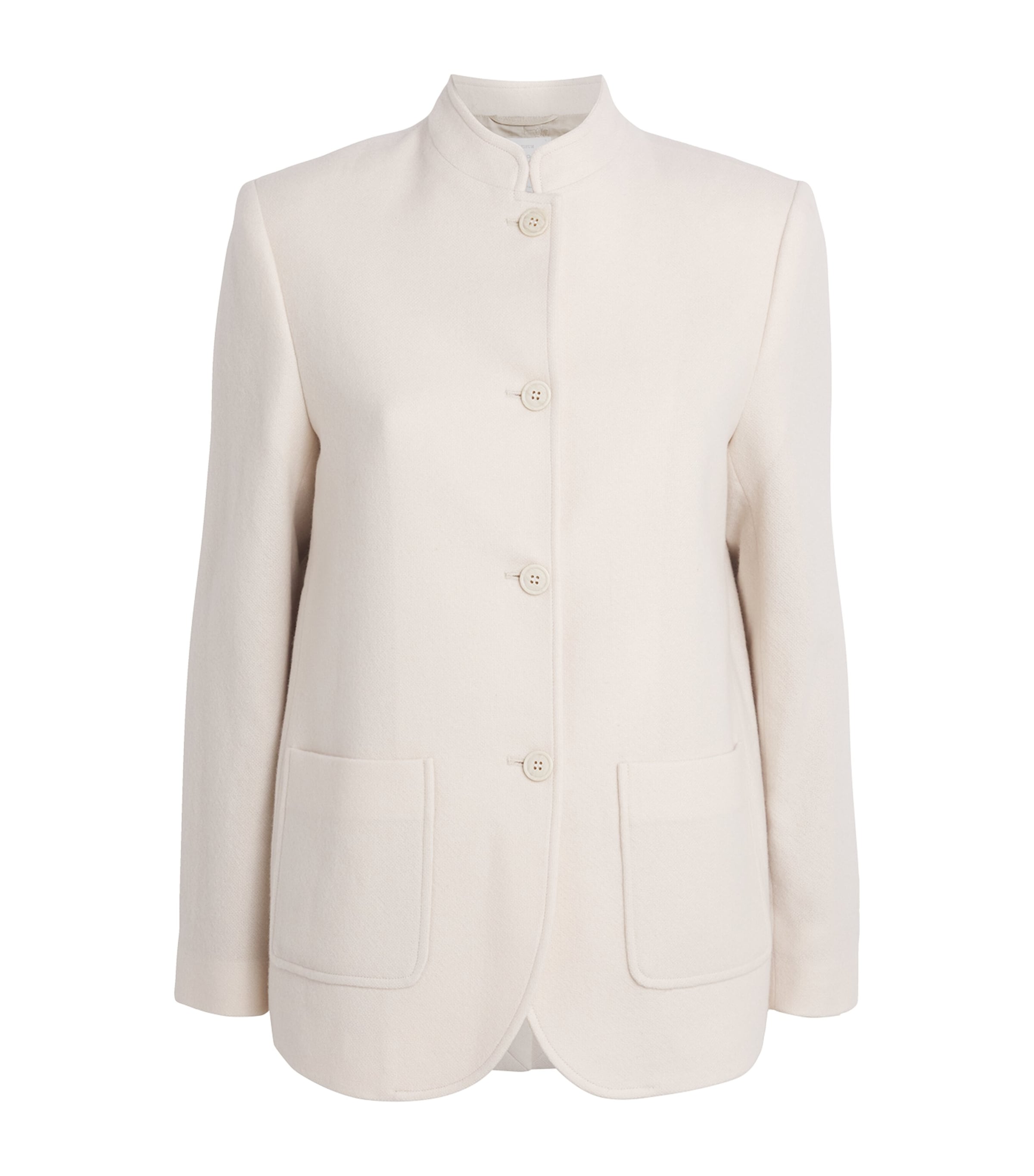 Eleventy Cashmere Stand-collar Jacket In White