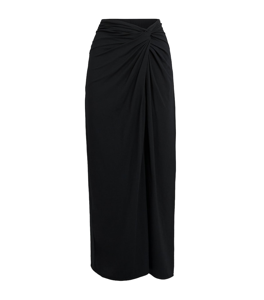 ME+EM Womens Jersey Knot Maxi Skirt Black Image 1