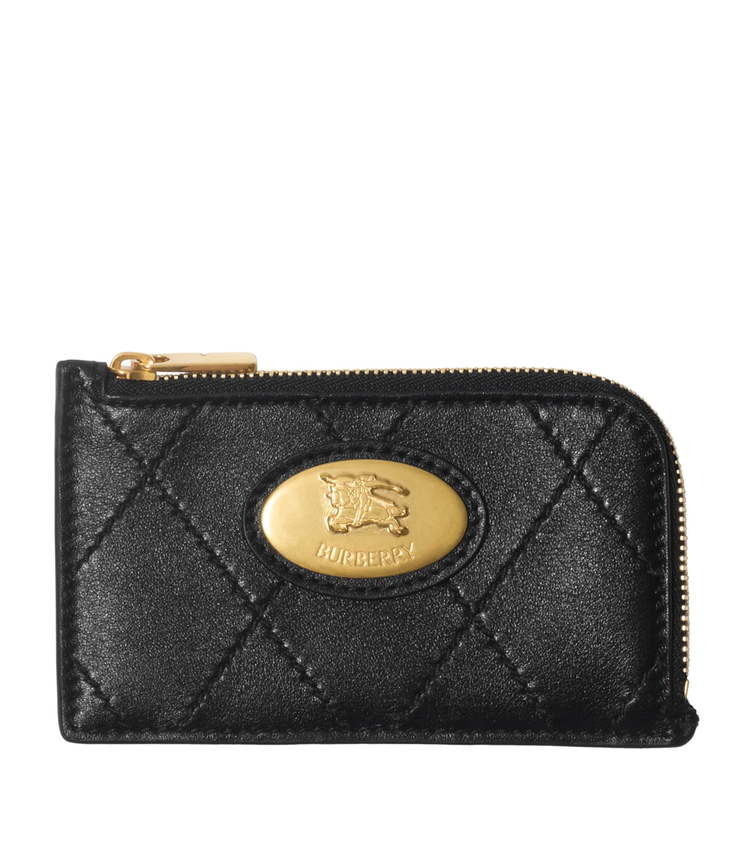 Burberry Black Calfskin Strand Card Holder Harrods UK