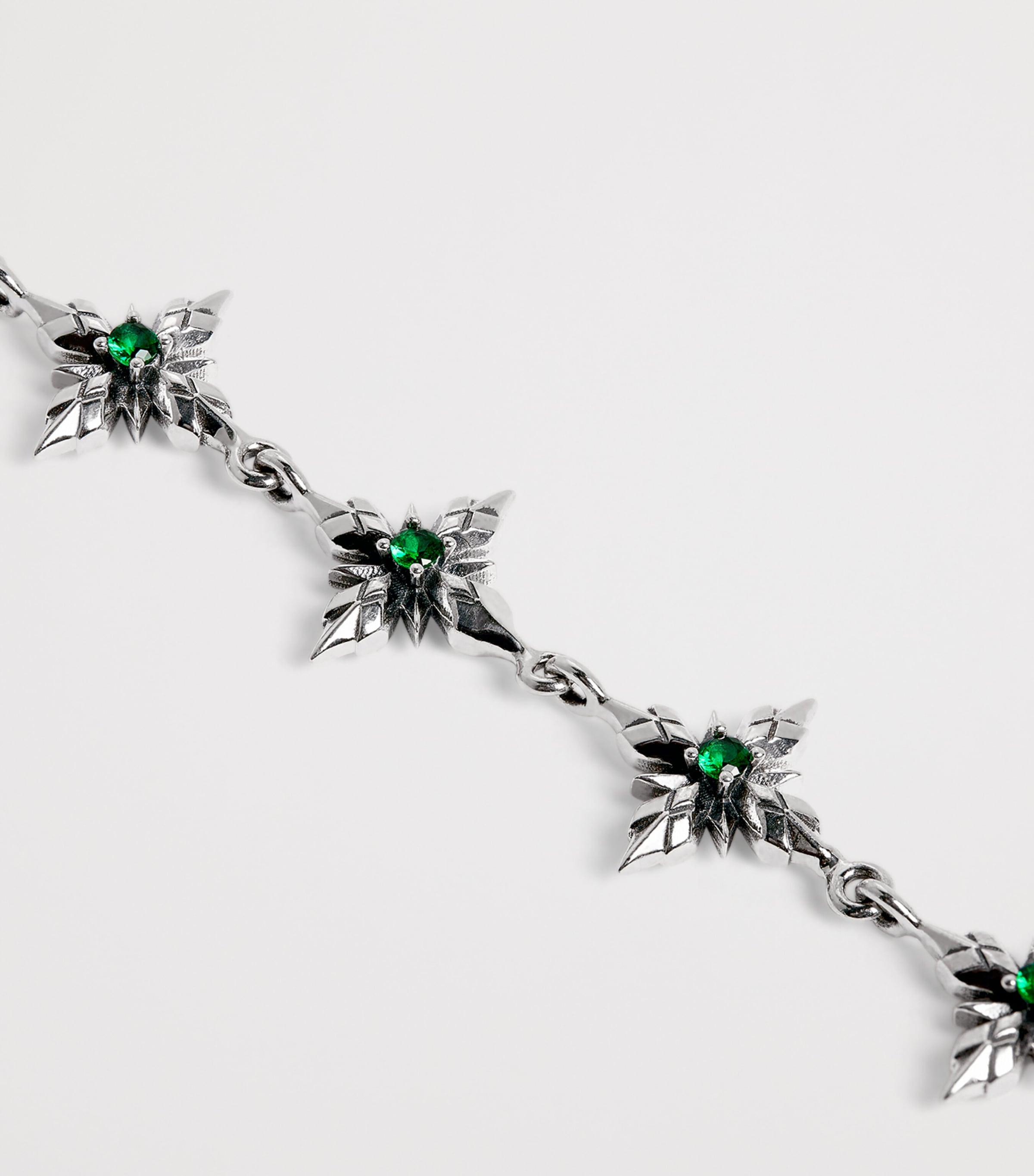 Sterling Silver Crystal Crest Bracelet SILVER Image 3