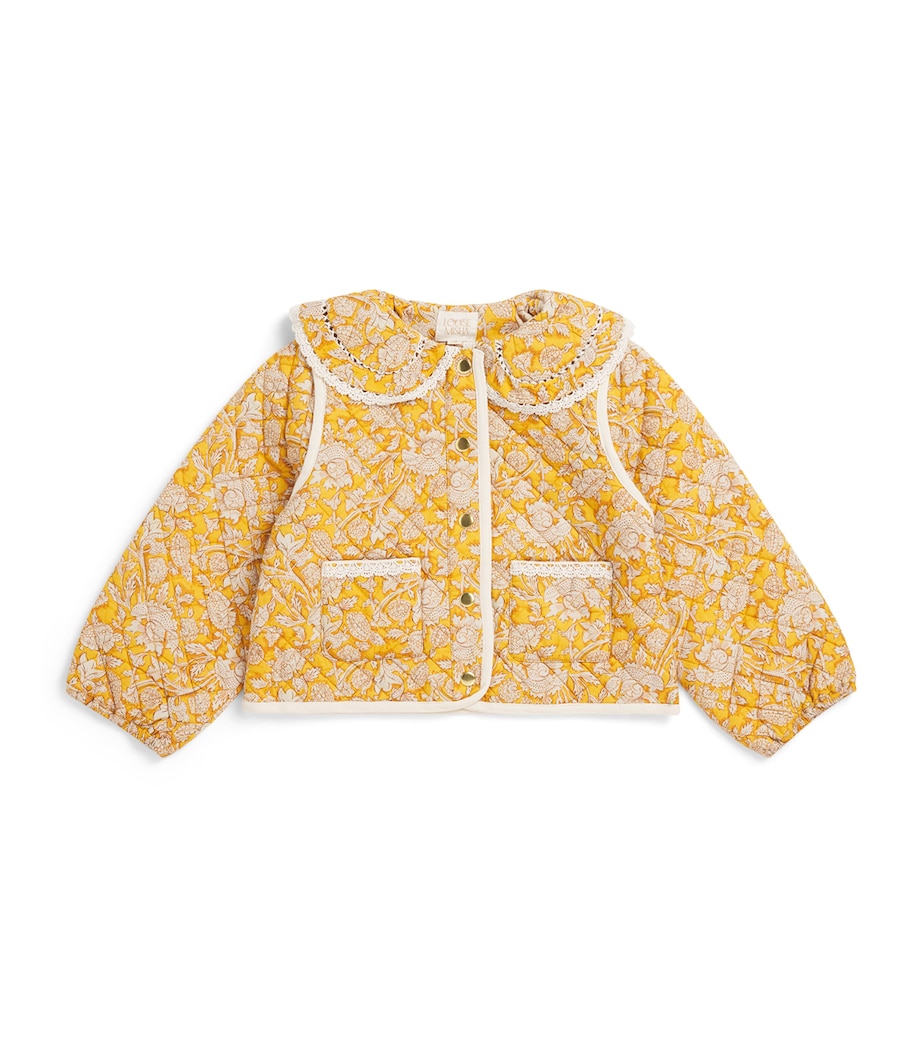 Cotton Padded Joulia Jacket (4-12 Years) HONEY MOUNTAIN AVENS Image 1