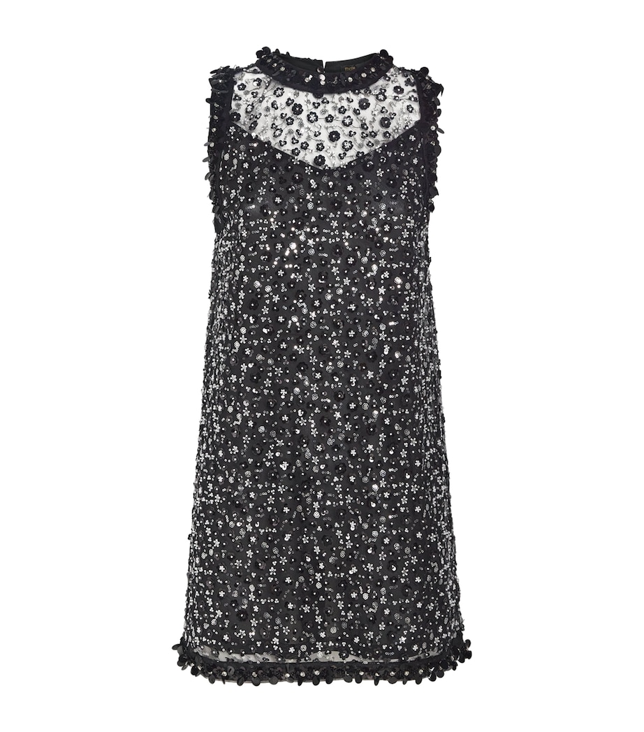 Maje Womens Embellished Mini Dress Black Image 1