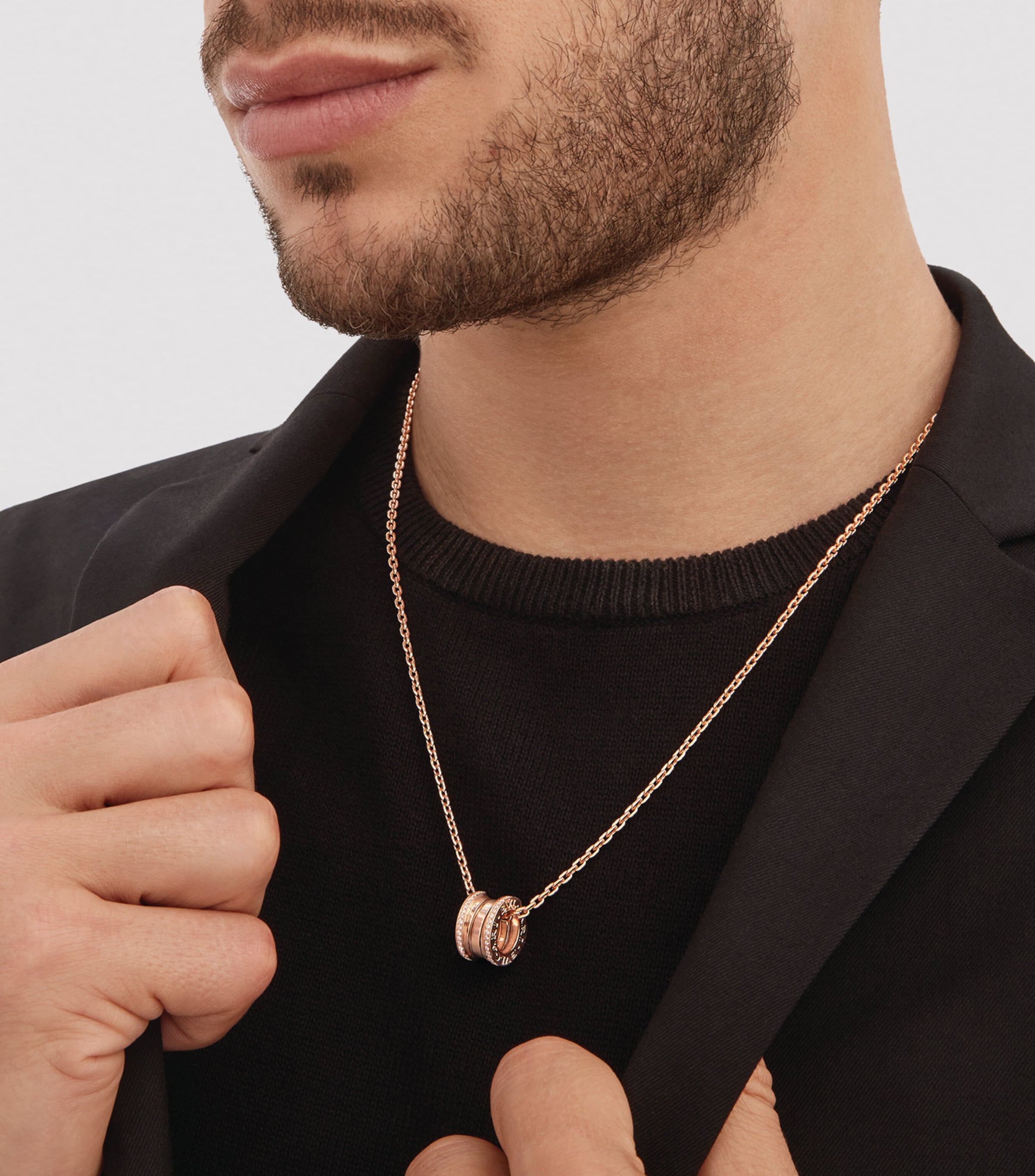 Bvlgari Rose Gold and Diamond B.zero1 Necklace Pink Gold Image 5