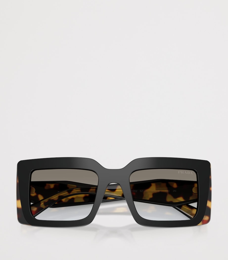 Prada PR D01S Rectangle Sunglasses Black Image 5