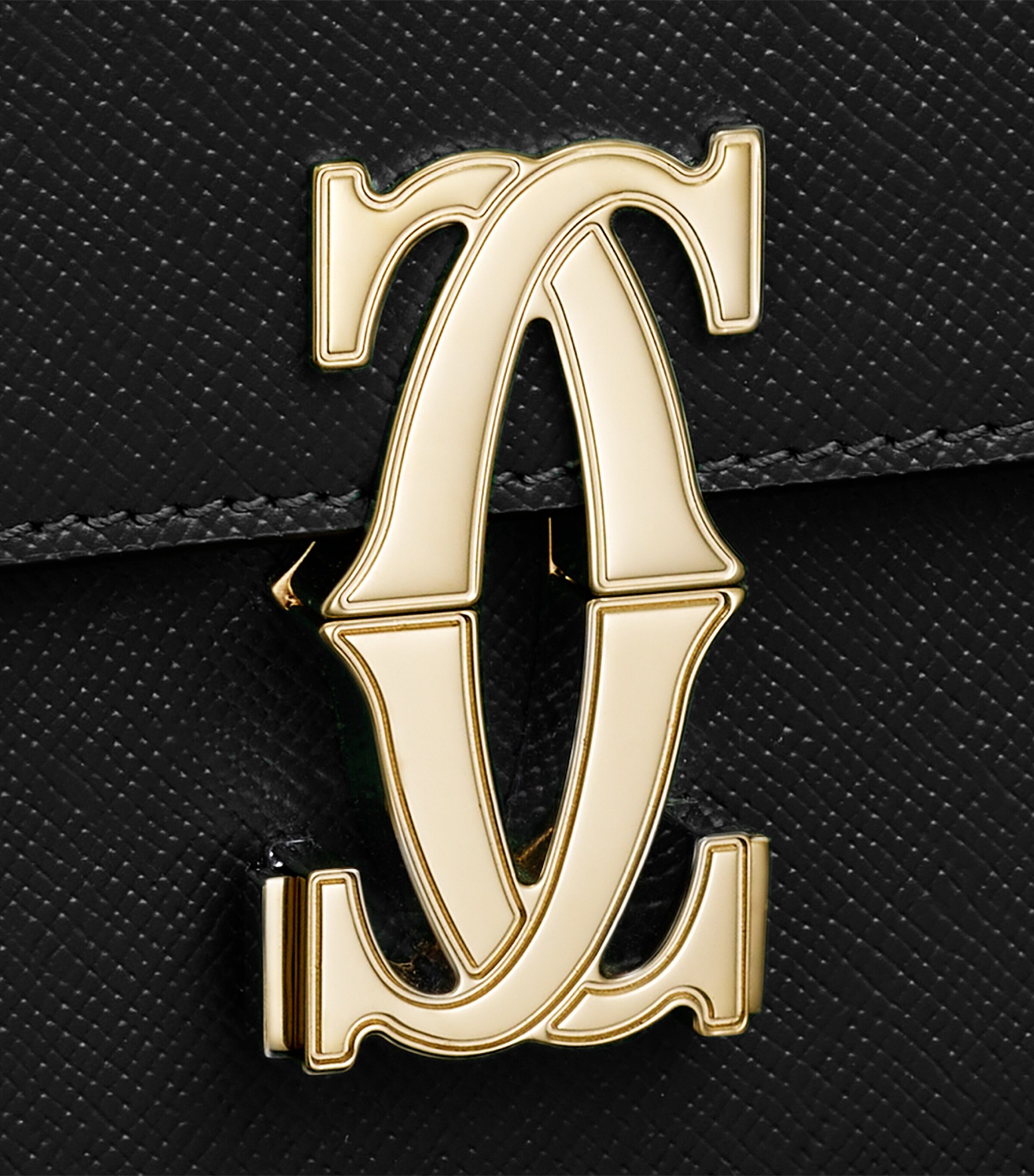 Leather C de Cartier East-West Shoulder Bag BLACK Image 7