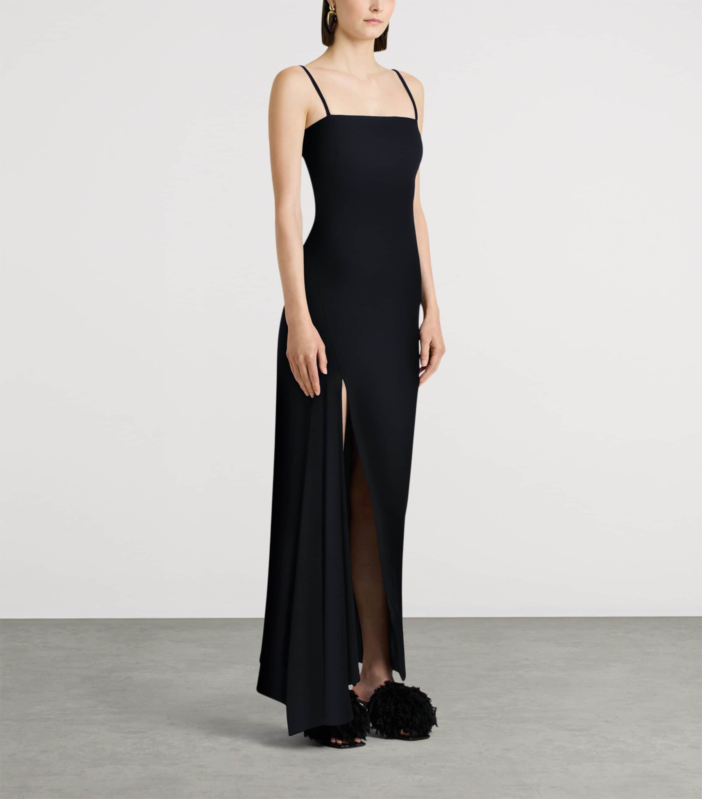 Givenchy Womens Square-Neck Maxi Dress Image 3