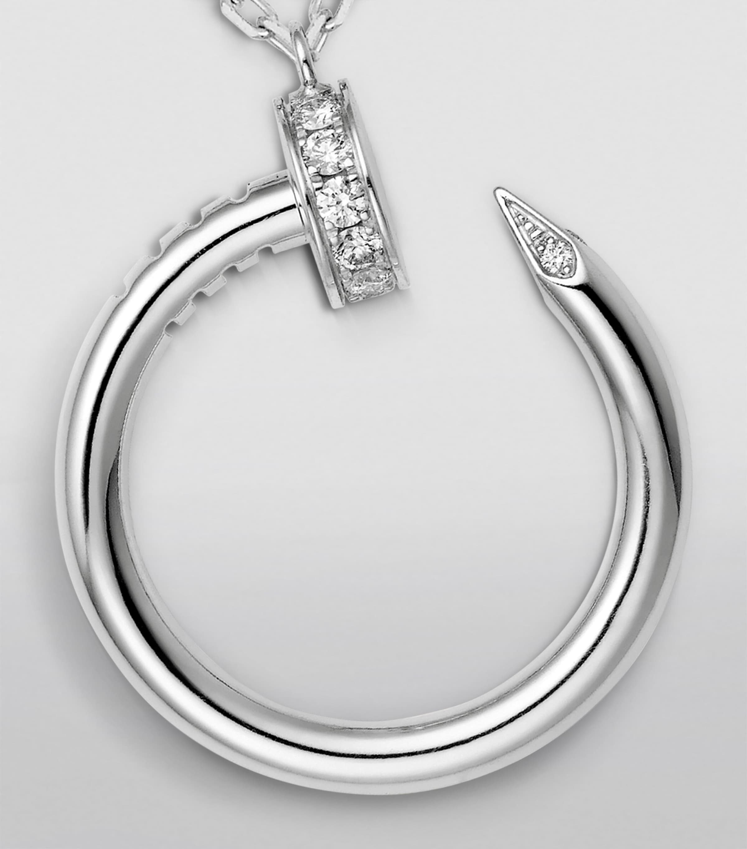 White Gold and Diamond Juste un Clou Necklace WHITE GOLD Image 4