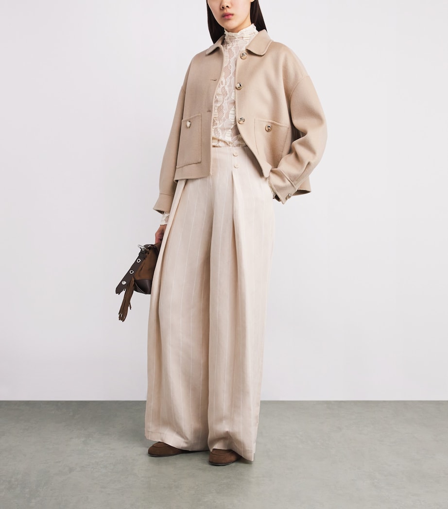 Wool-Blend Cropped Jacket BEIGE Image 2