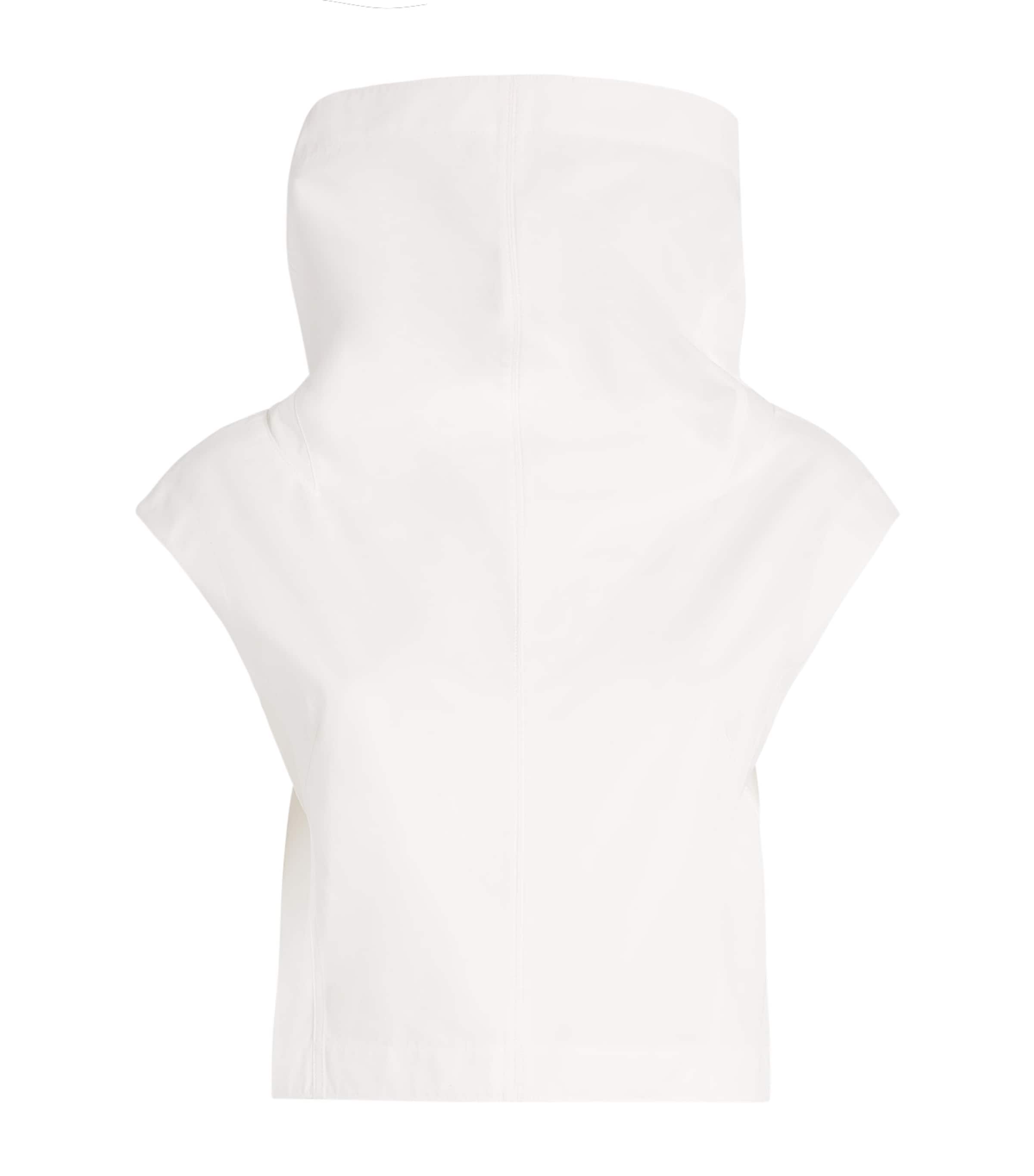 Jacquemus Cotton Poplin Pasante Top In White