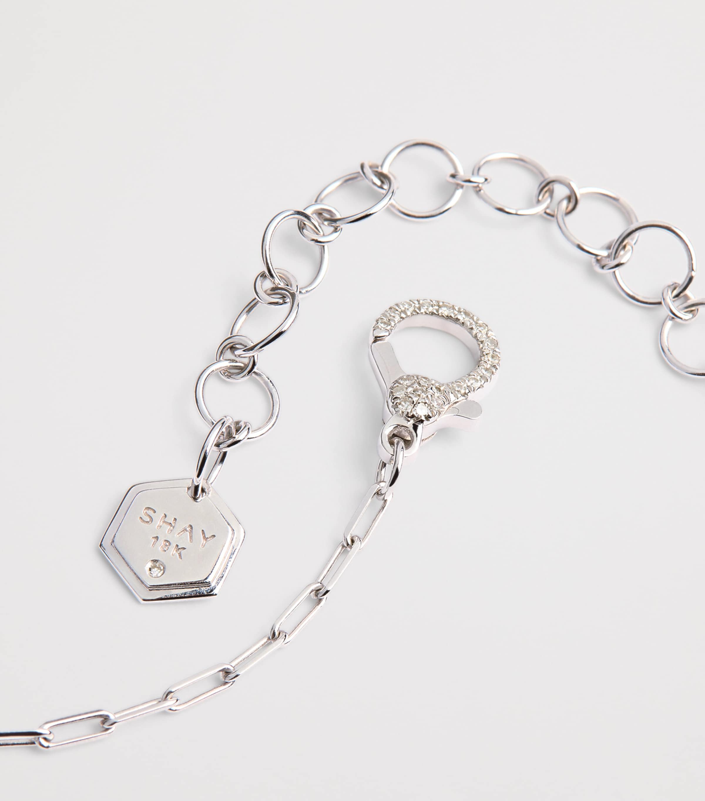 White Gold and Diamond Bezel Necklace WHITE GOLD Image 4