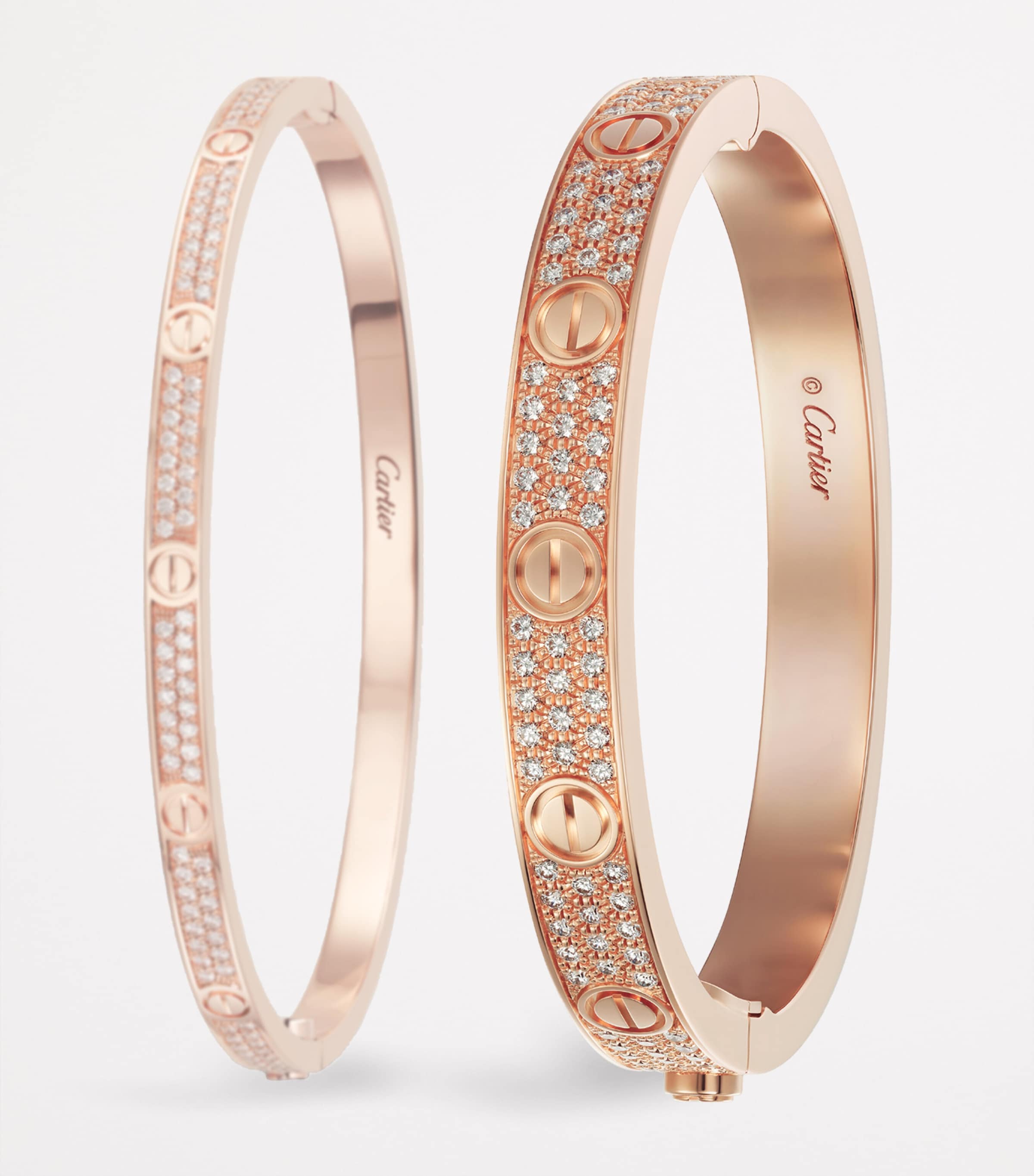 Rose Gold and Diamond LOVE Bracelet ROSE GOLD Image 3