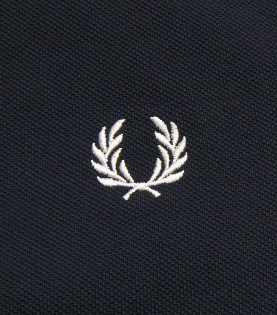 Fred Perry Mens Cable Tape Polo Shirt Navy Image 6