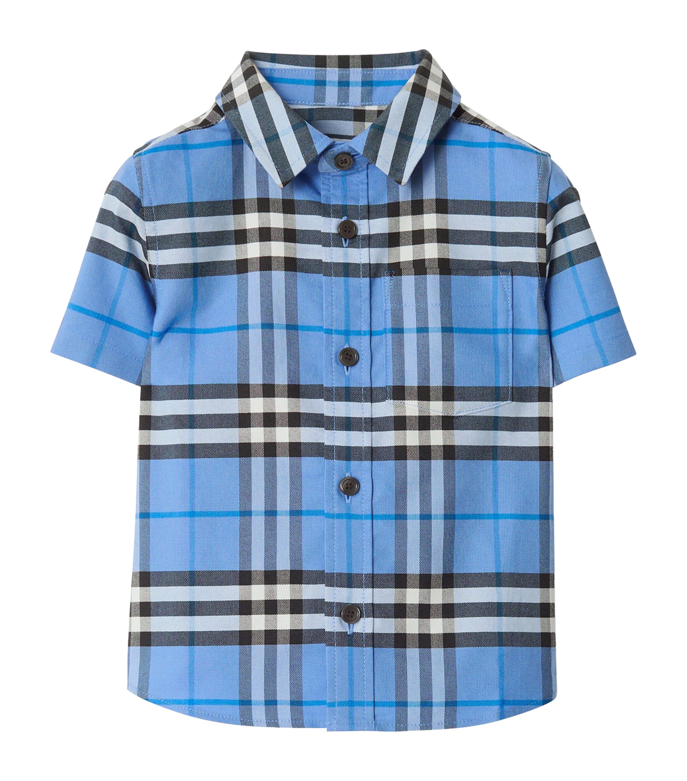 Cotton Check Oxford Shirt (6-36 Months) CORNFLOWER BLU IP CK Image 1