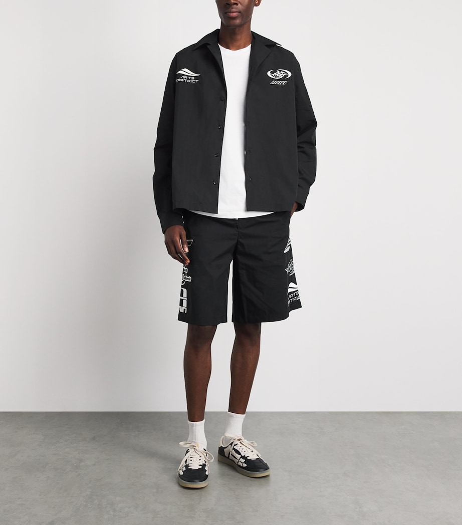 AMIRI Mens Sporty Embroidered Logo Shirt Black Image 2