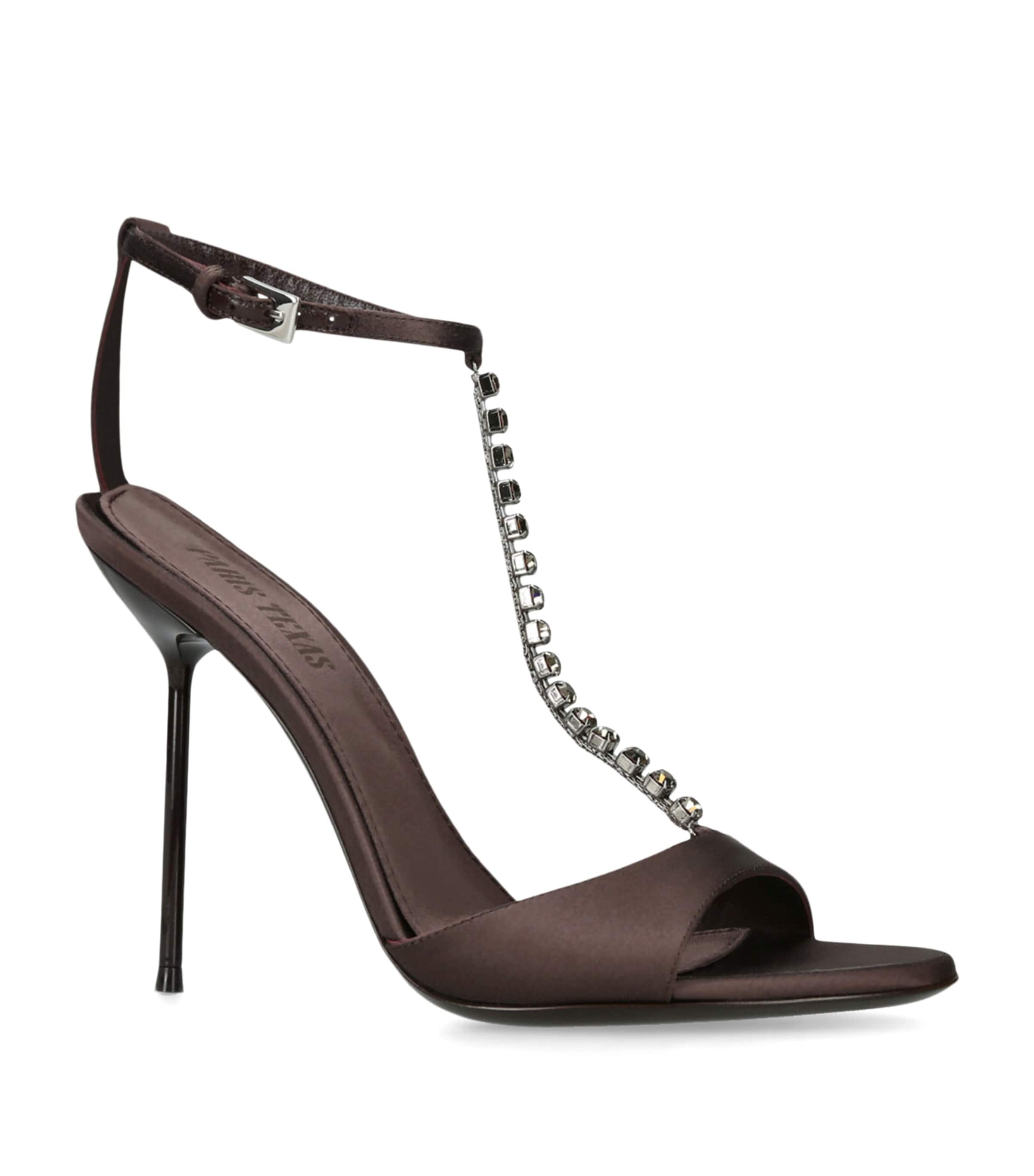 Paris Texas Lidia T-strap Heeled Sandals 105 In Brown