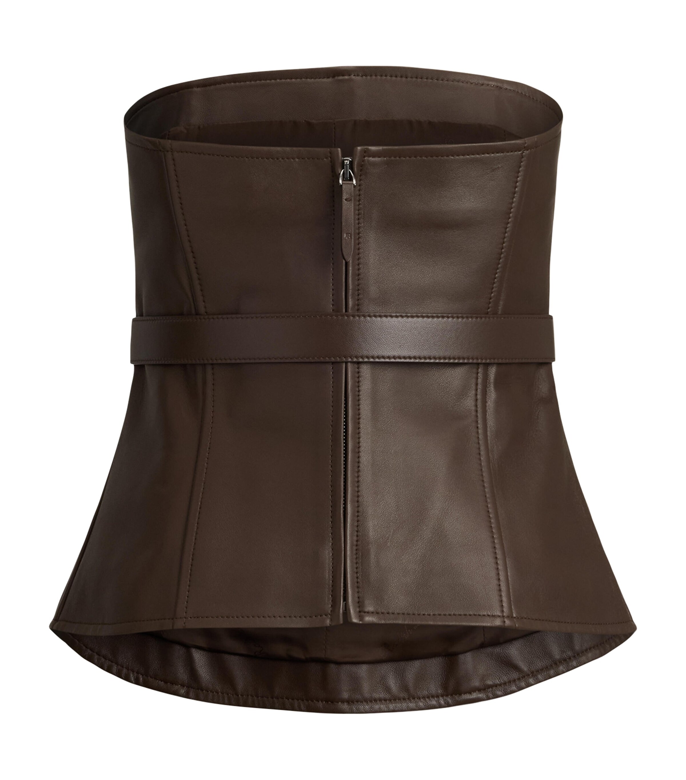 Ralph Lauren Collection Womens Lambskin Jenevieve Bustier Top Sycamore Image 2