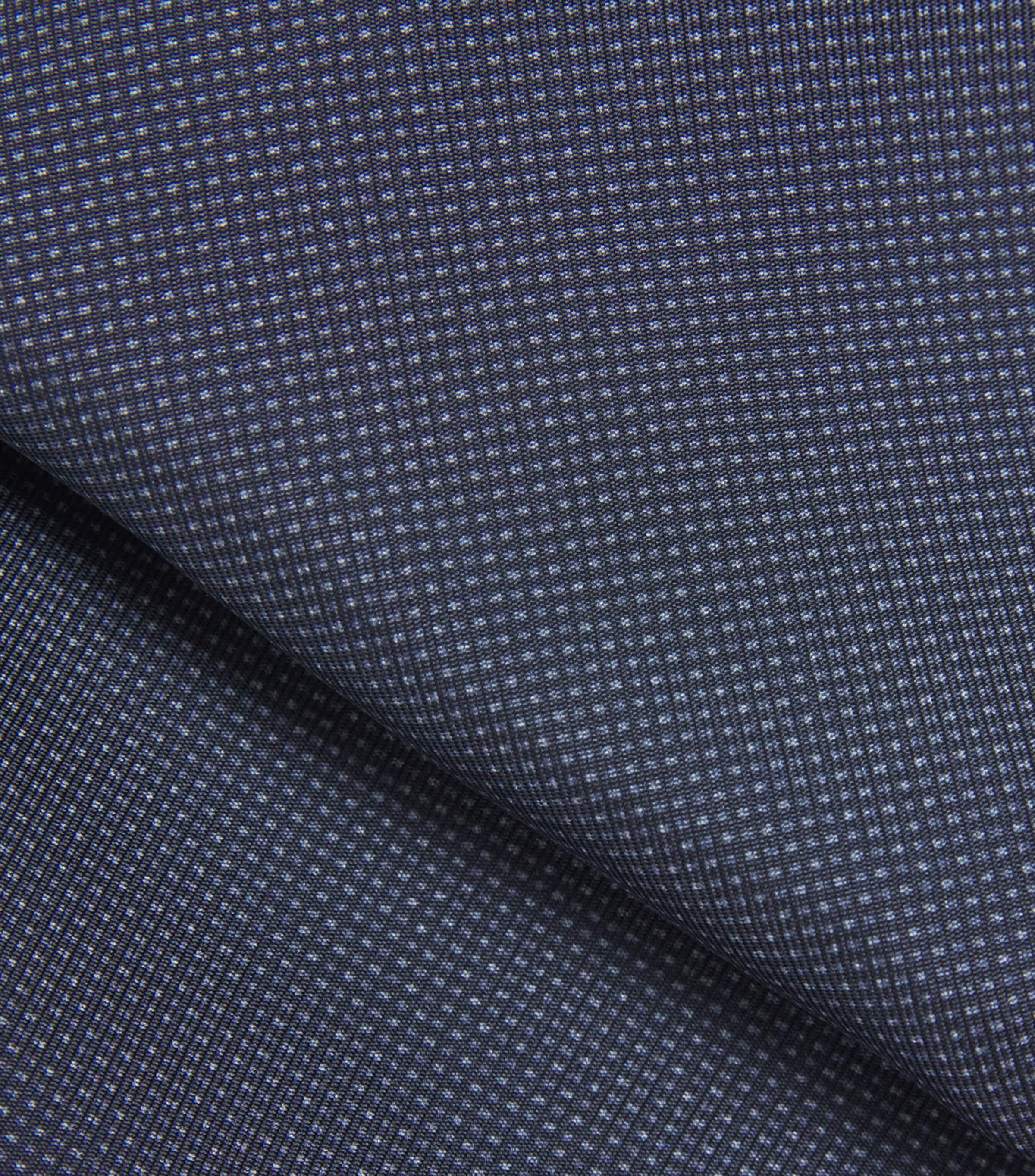Corneliani Silk Necktie and Pocket Square Set Dark Blue Image 3